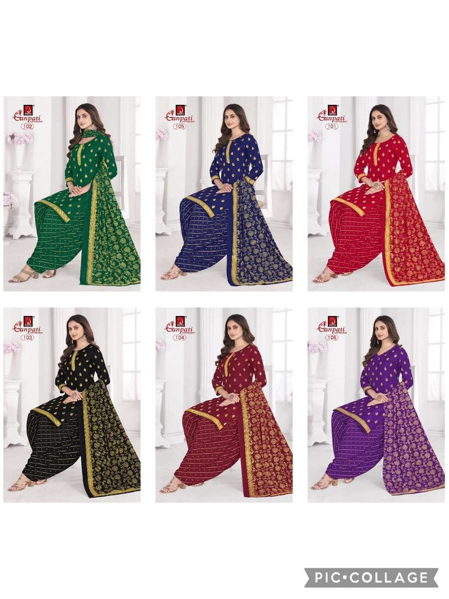 Ganpati Gold And Gold Vol-1 Wholesale dress material dealers in Surat