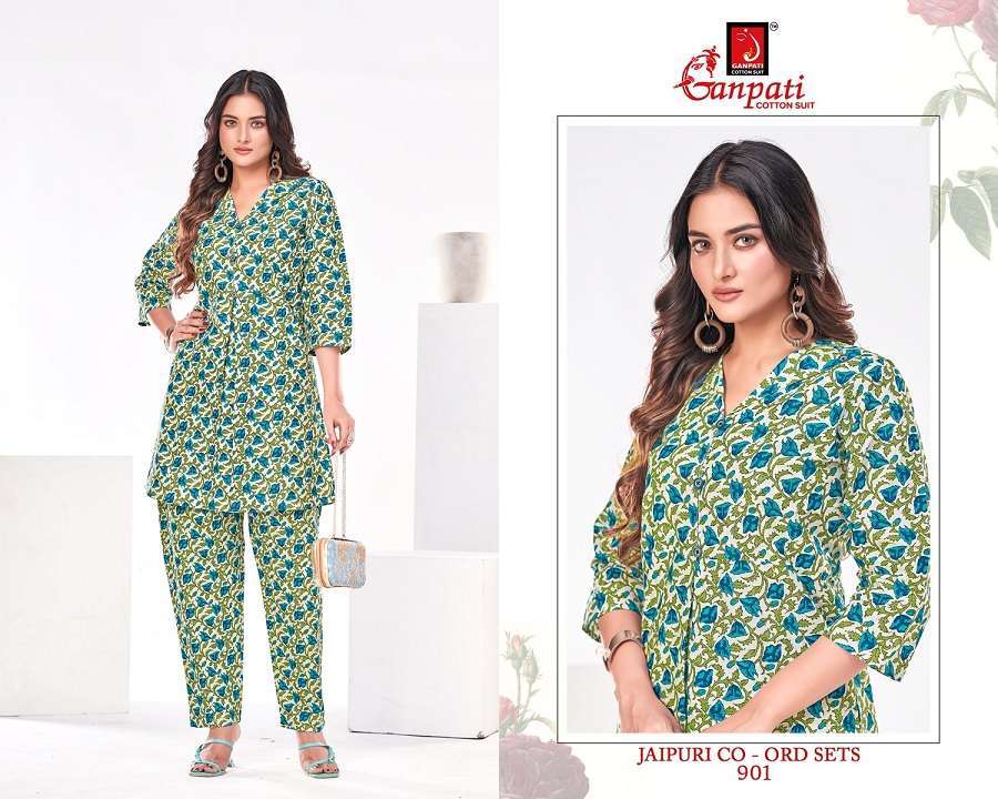 Ganpati Jaipuri Vol-9 – Co-Ord Set Surat Kurti market