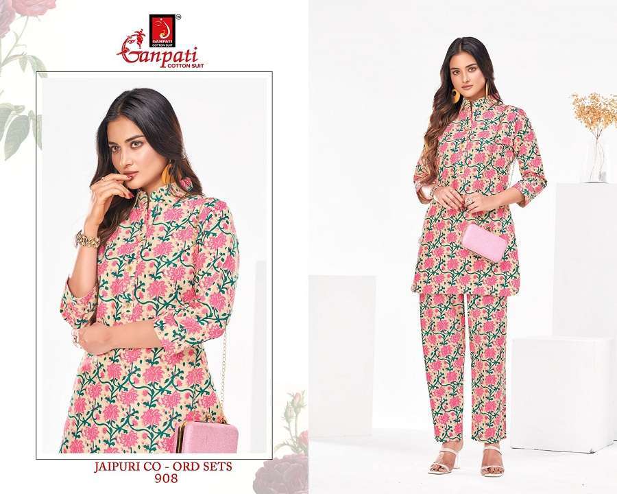 Ganpati Jaipuri Vol-9 – Co-Ord Set Surat Kurti market