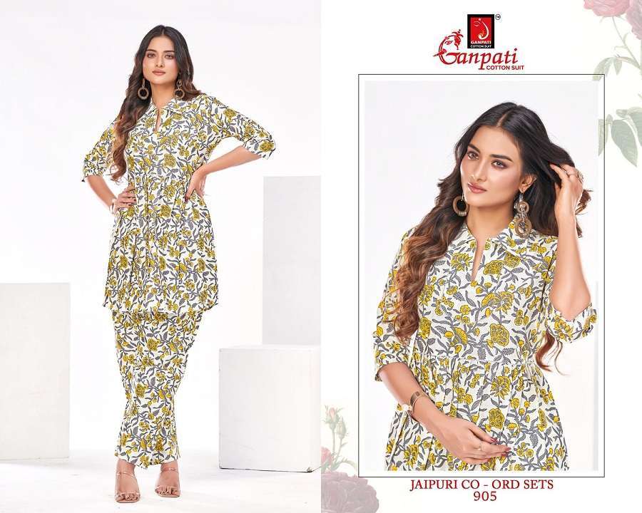 Ganpati Jaipuri Vol-9 – Co-Ord Set Surat Kurti market