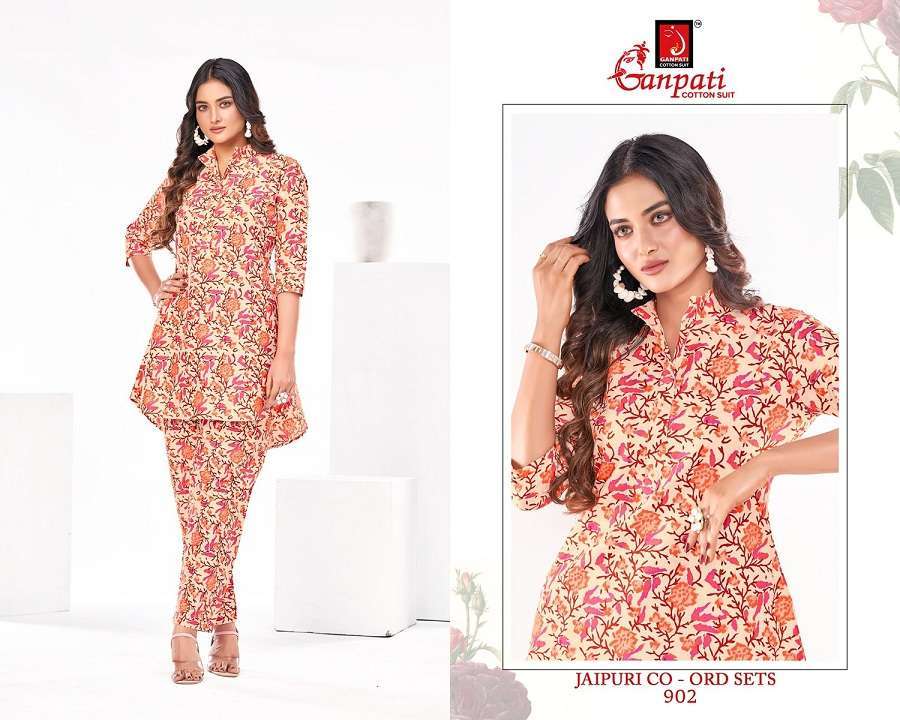 Ganpati Jaipuri Vol-9 – Co-Ord Set Surat Kurti market