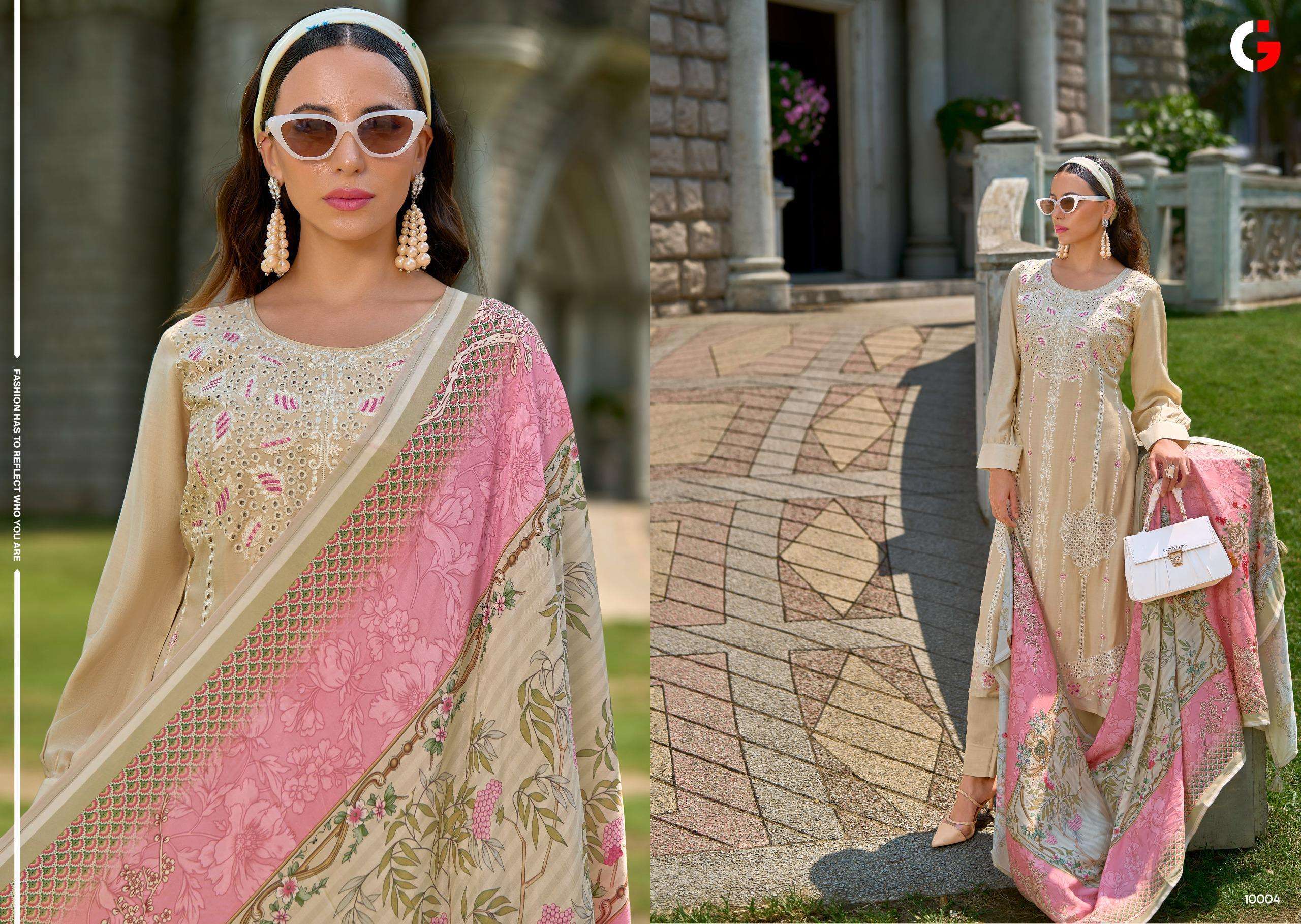 Gull Jee Zariha Muslin Embroider Wholesale Salwar Kameez in Ahmedabad