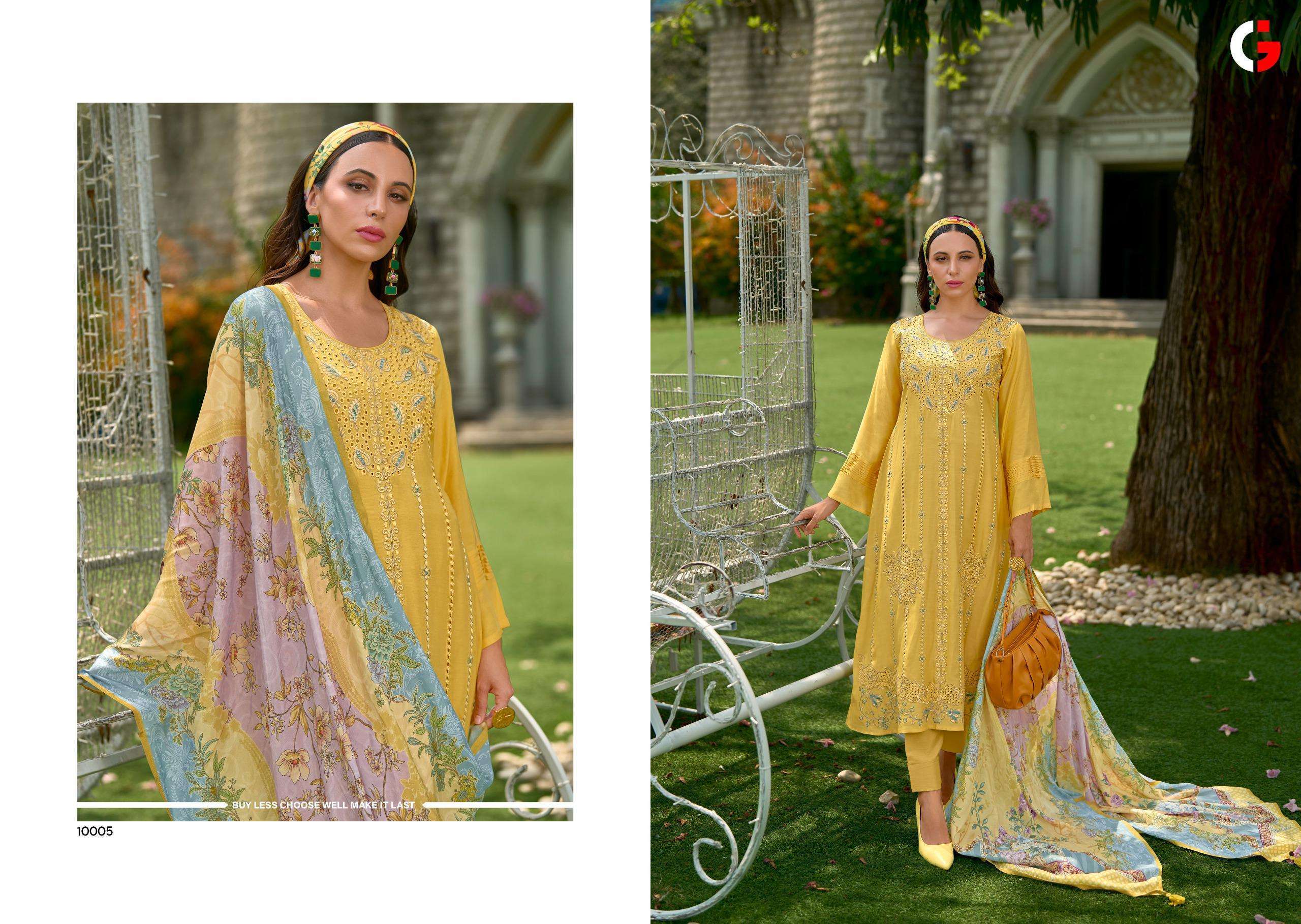 Gull Jee Zariha Muslin Embroider Wholesale Salwar Kameez in Ahmedabad