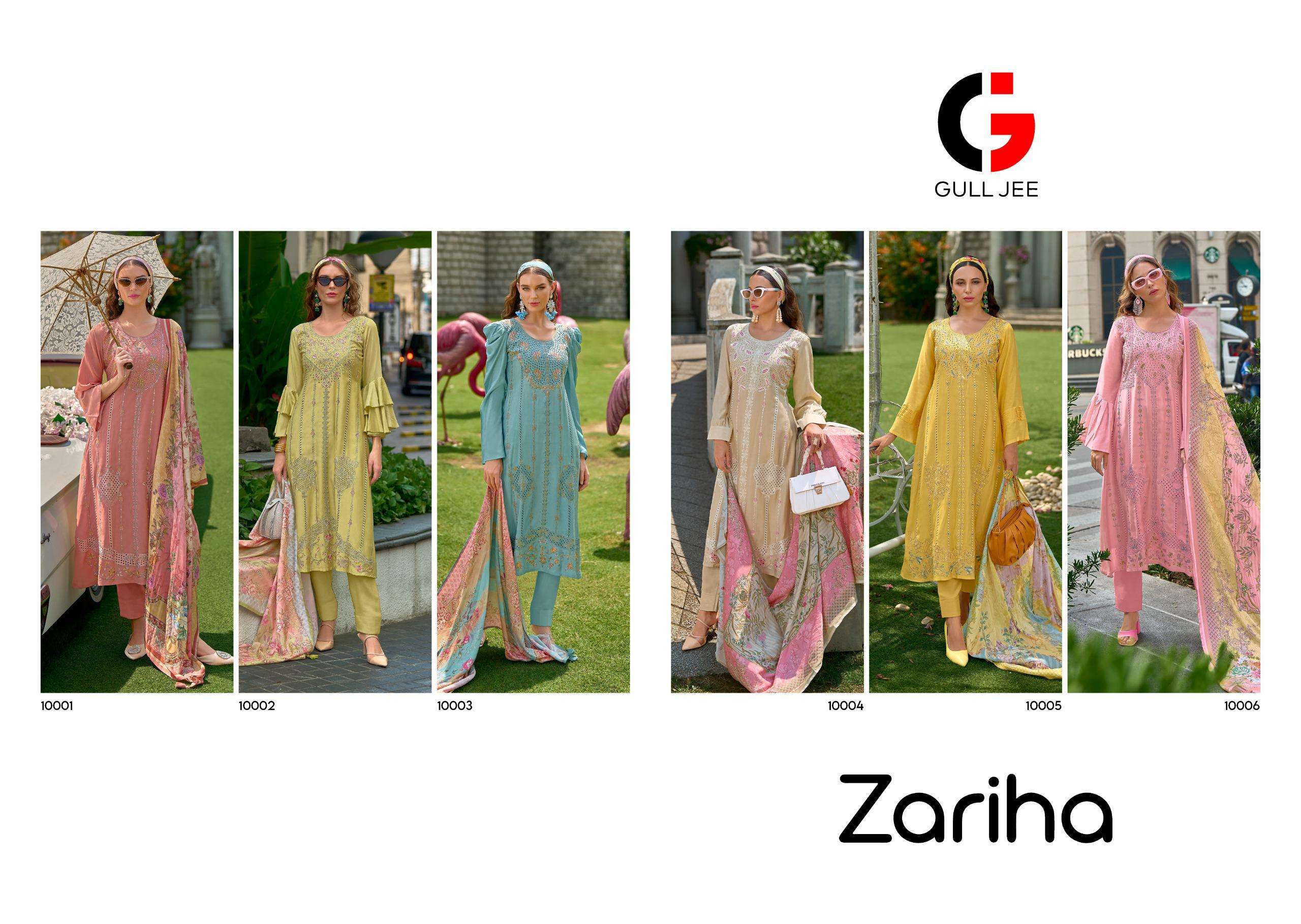 Gull Jee Zariha Muslin Embroider Wholesale Salwar Kameez in Ahmedabad