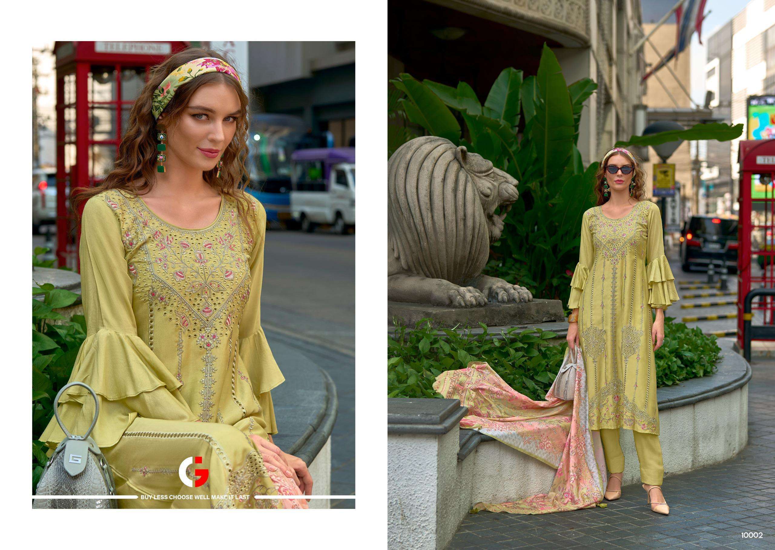 Gull Jee Zariha Muslin Embroider Wholesale Salwar Kameez in Ahmedabad