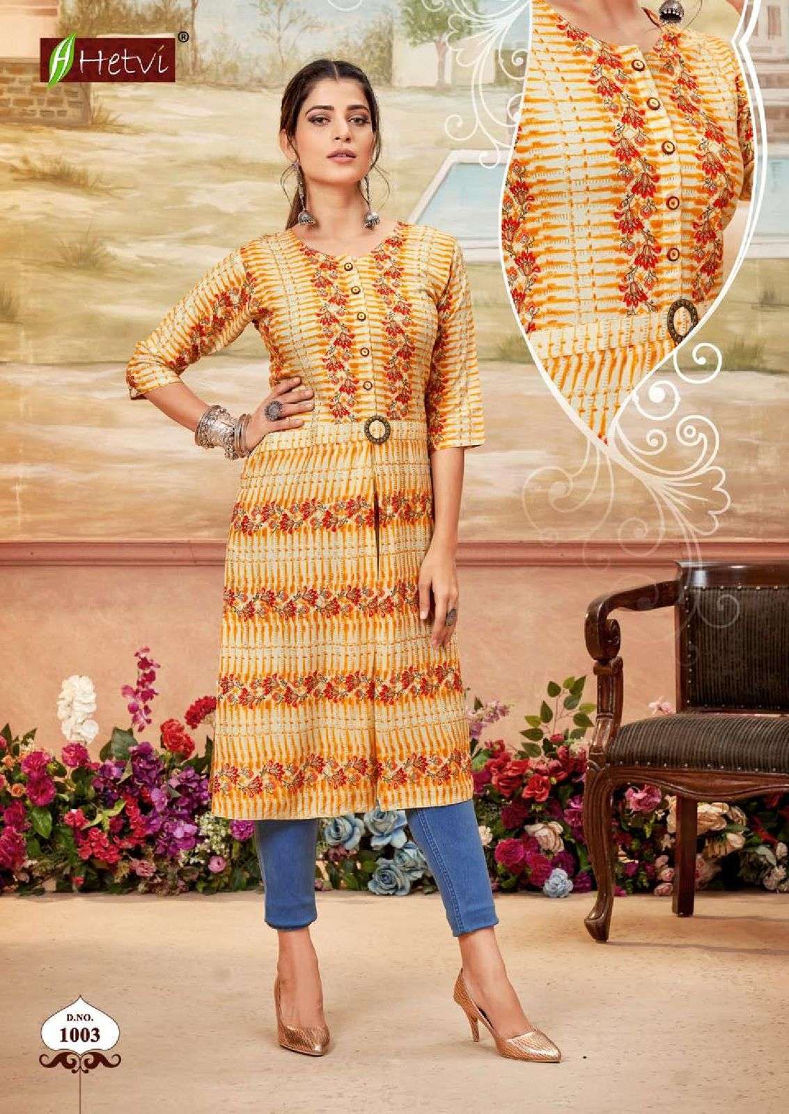 Hetvi JEENA Kurti wholesaler in Surat