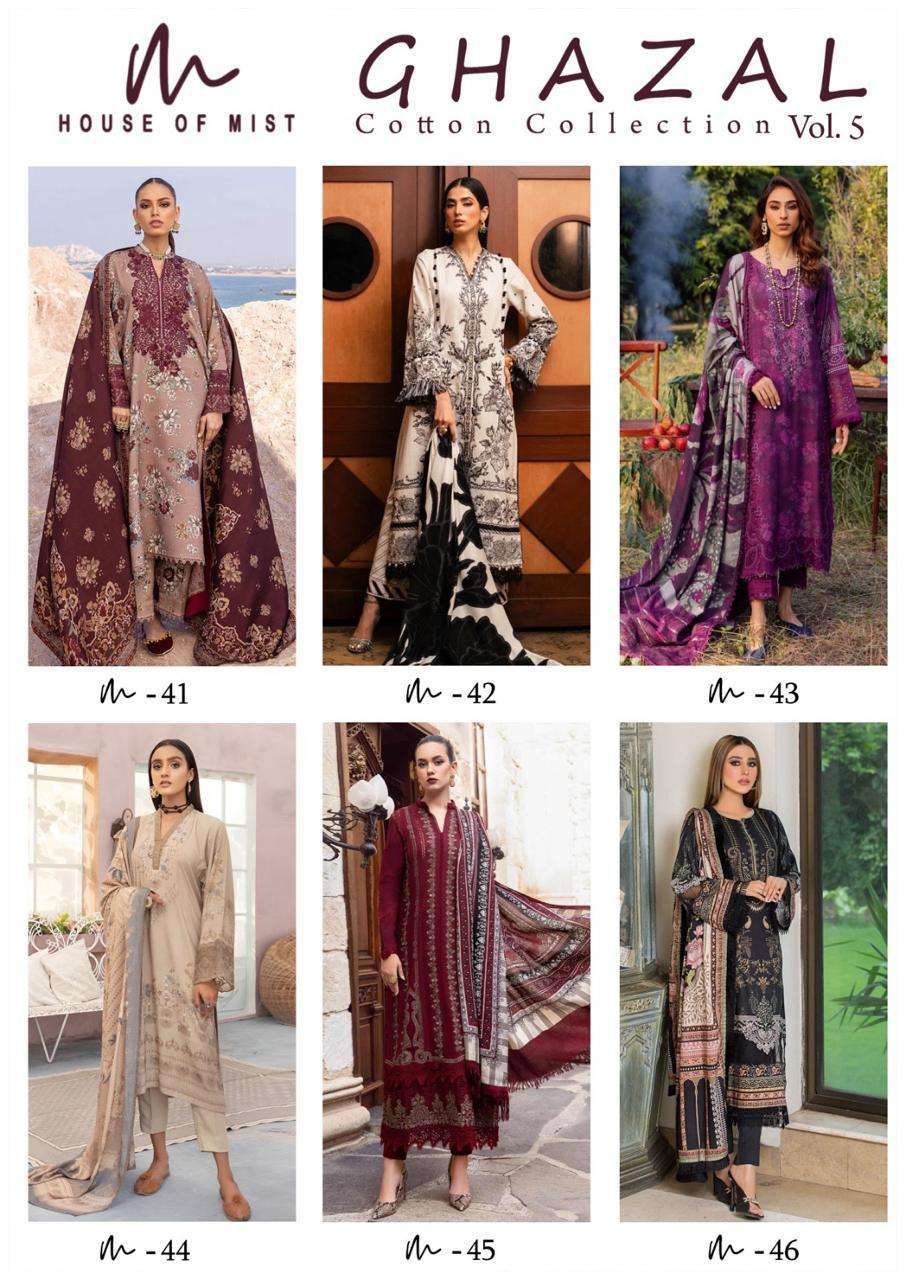 House Of Mist Ghazal Vol 5 Cotton Karachi Prints Surat dress materials wholesale online