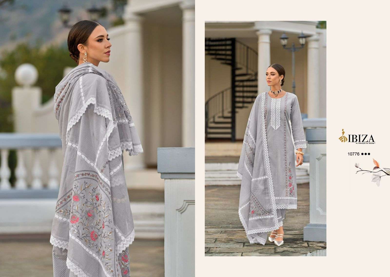 Ibiza Raysa Vol 2 Cotton Embroidered Wholesale market for salwar kameez in Hyderabad