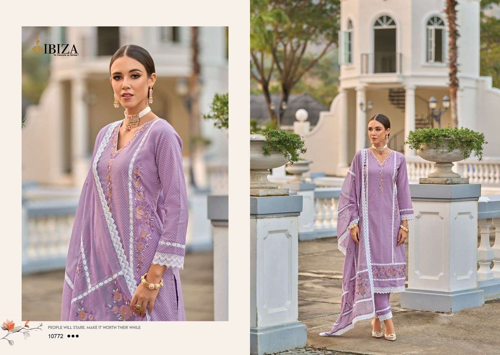 Ibiza Raysa Vol 2 Cotton Embroidered Wholesale market for salwar kameez in Hyderabad