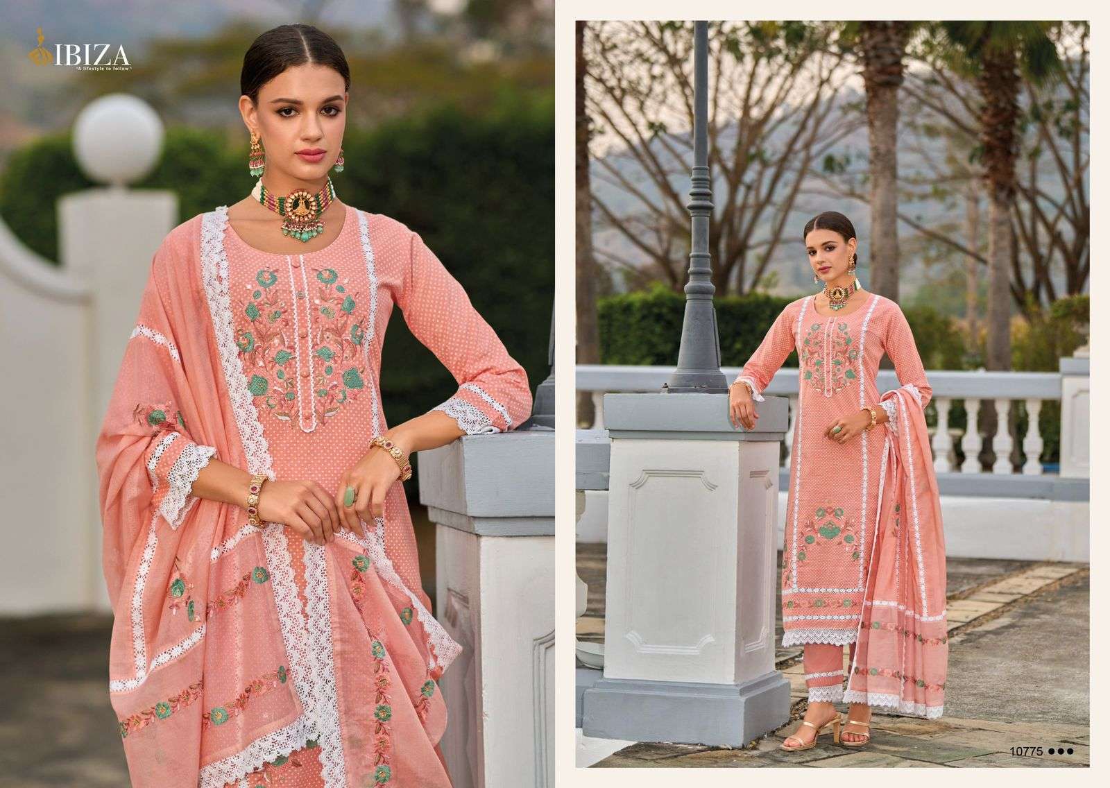 Ibiza Raysa Vol 2 Cotton Embroidered Wholesale market for salwar kameez in Hyderabad