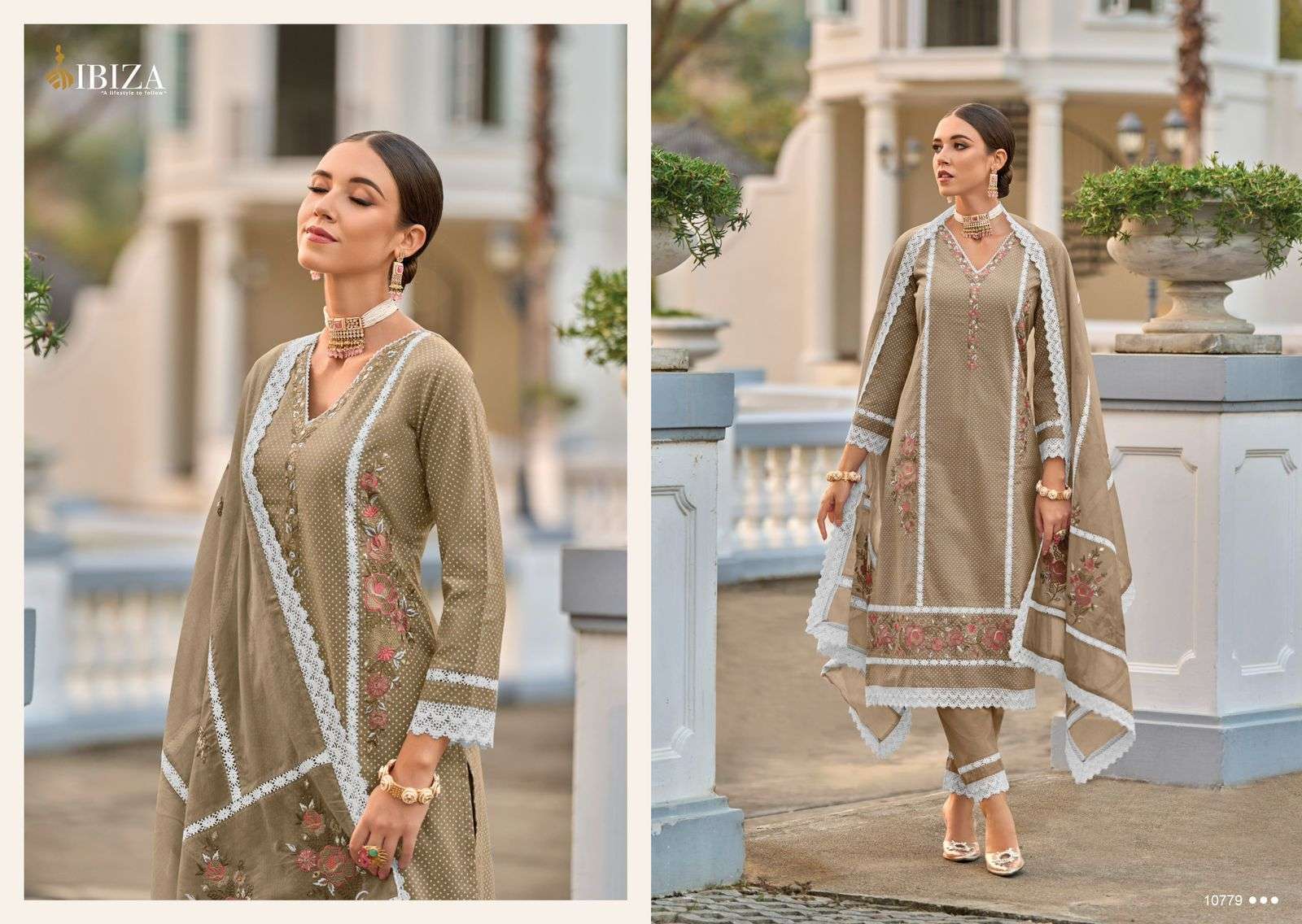 Ibiza Raysa Vol 2 Cotton Embroidered Wholesale market for salwar kameez in Hyderabad