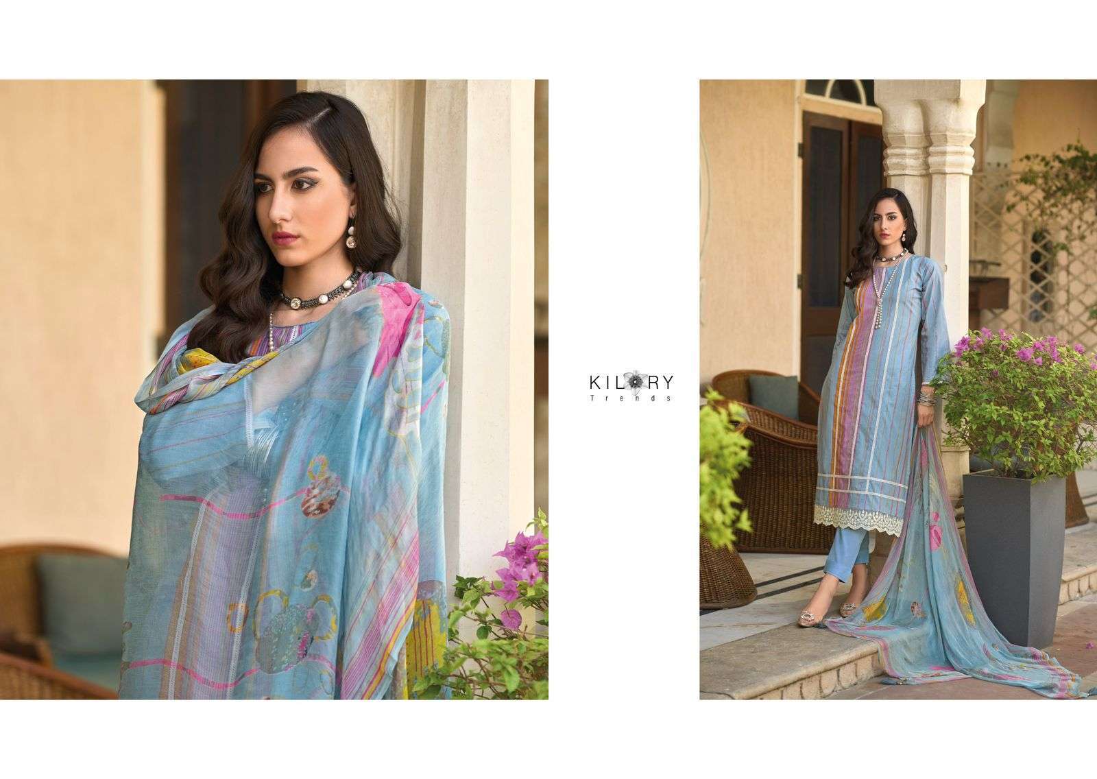 Kilory Legacy Of Summer Lawn Cotton Digital Printed Party wear dress materials