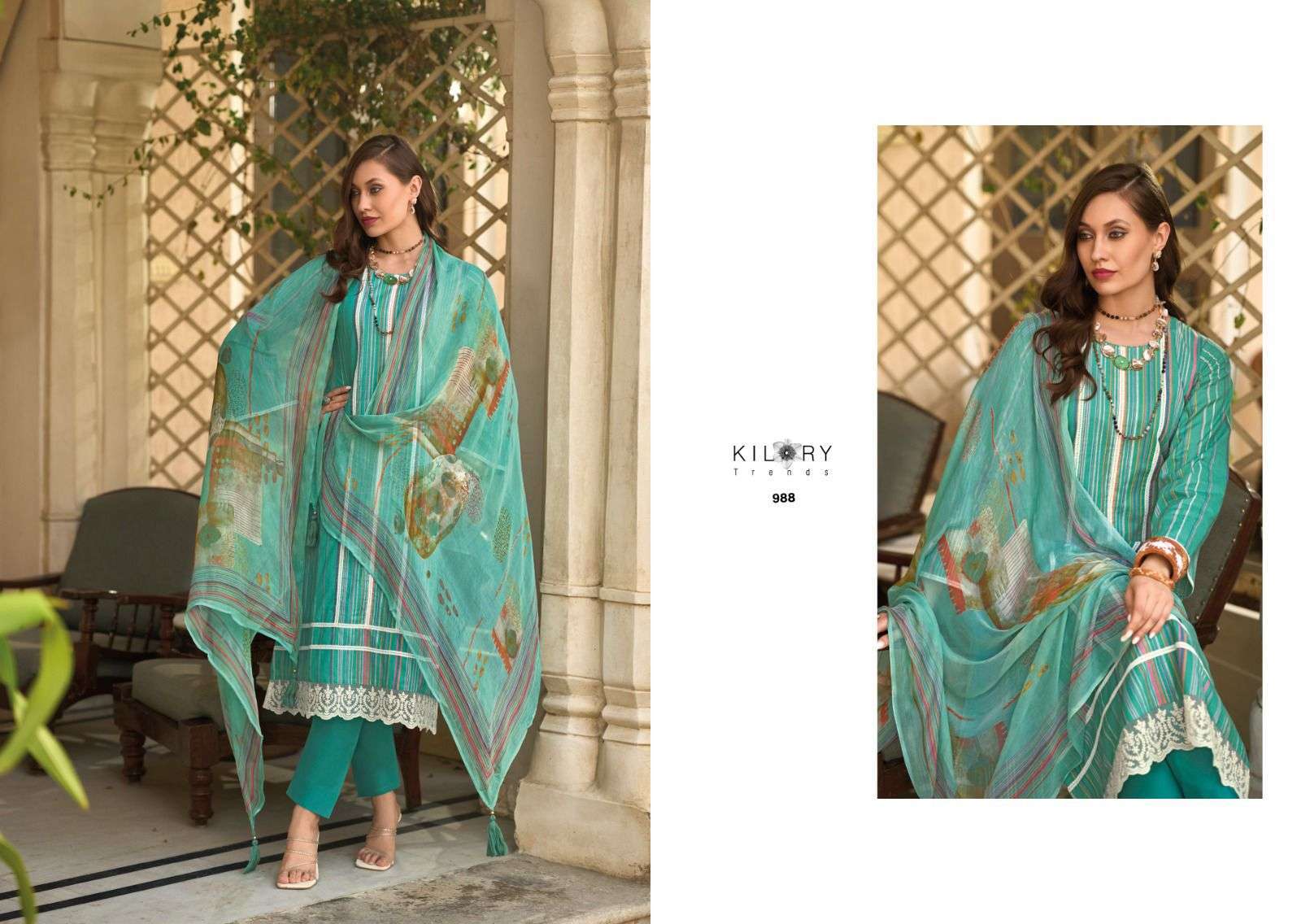 Kilory Legacy Of Summer Lawn Cotton Digital Printed Party wear dress materials