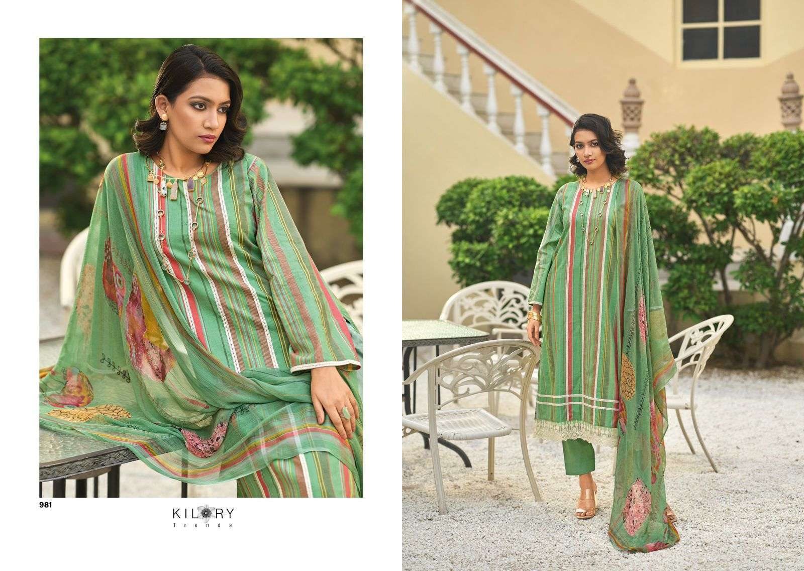 Kilory Legacy Of Summer Lawn Cotton Digital Printed Party wear dress materials