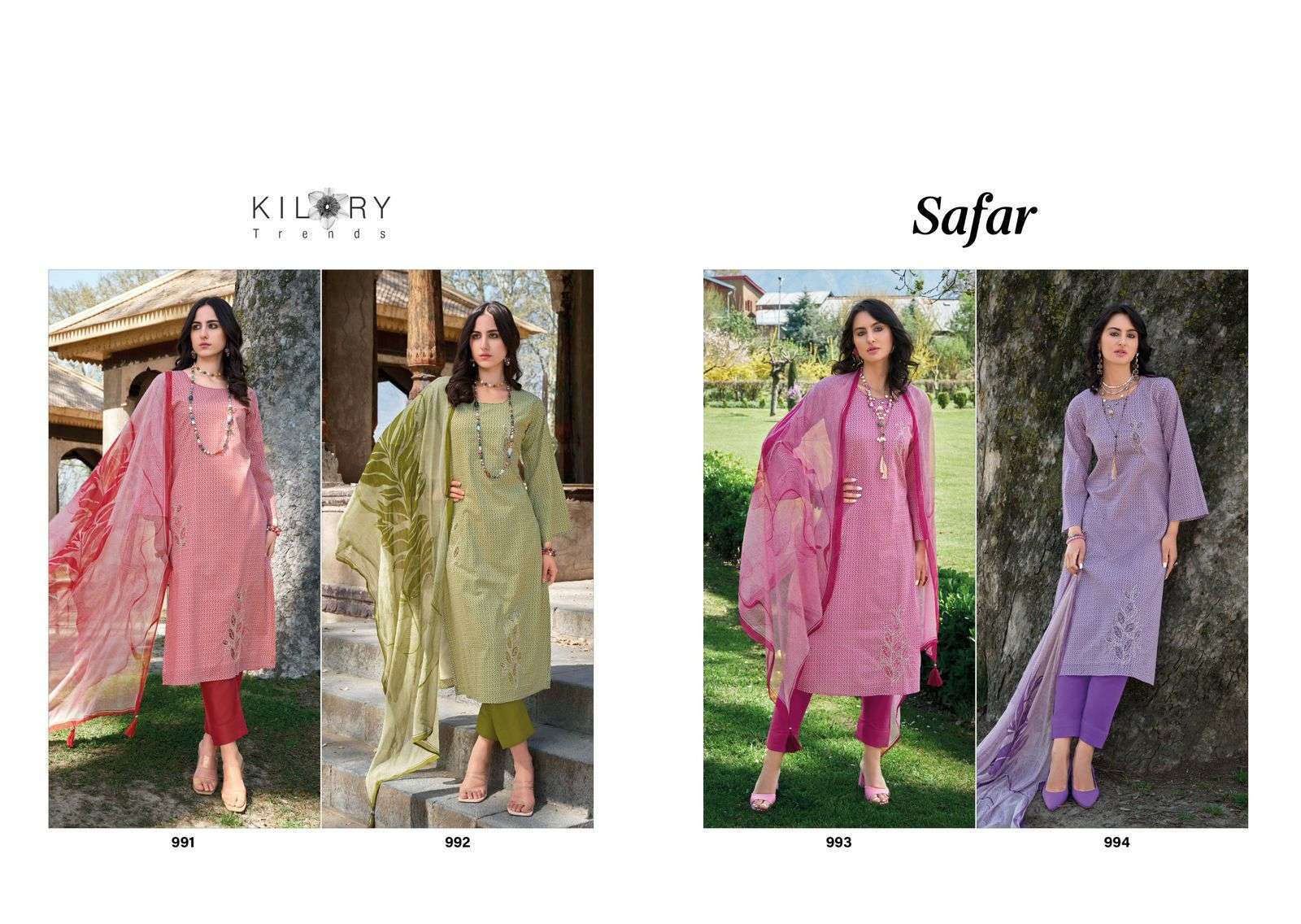 Kilory Safar Lawn Cotton Embroidery Salwar suits manufacturers in Bangalore