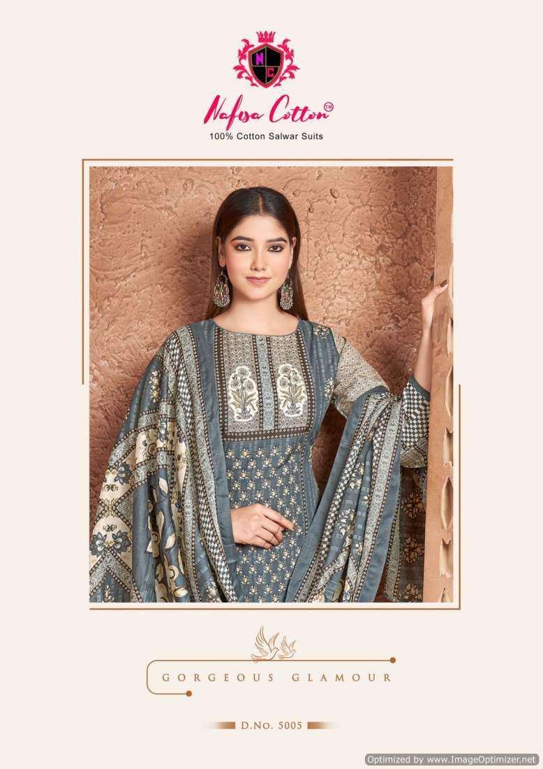 Nafisa Esra Vol-5 Cotton Silk dress materials in Mumbai