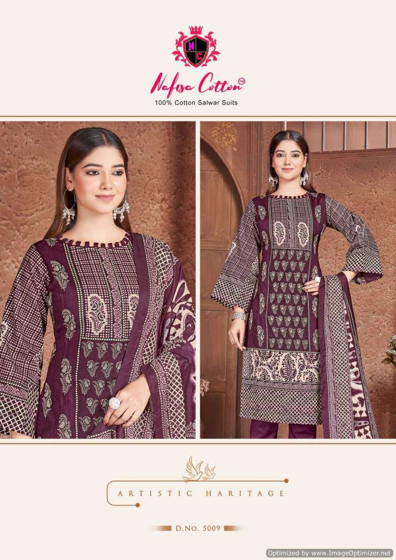 Nafisa Esra Vol-5 Cotton Silk dress materials in Mumbai