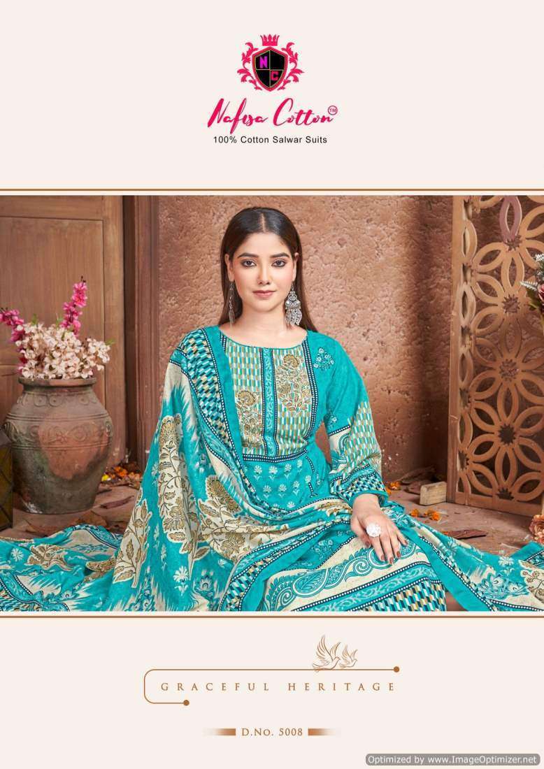 Nafisa Esra Vol-5 Cotton Silk dress materials in Mumbai