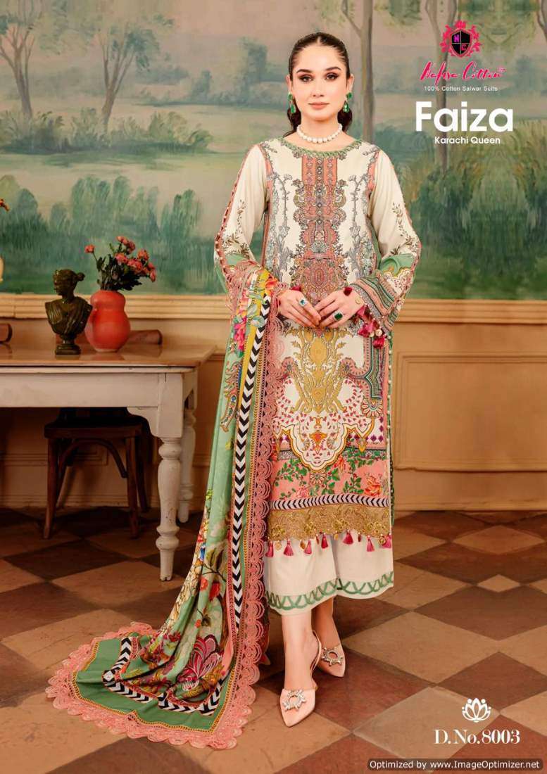 Nafisa Faiza Queen Vol 8 Cotton Chiffon dress materials in Mumbai