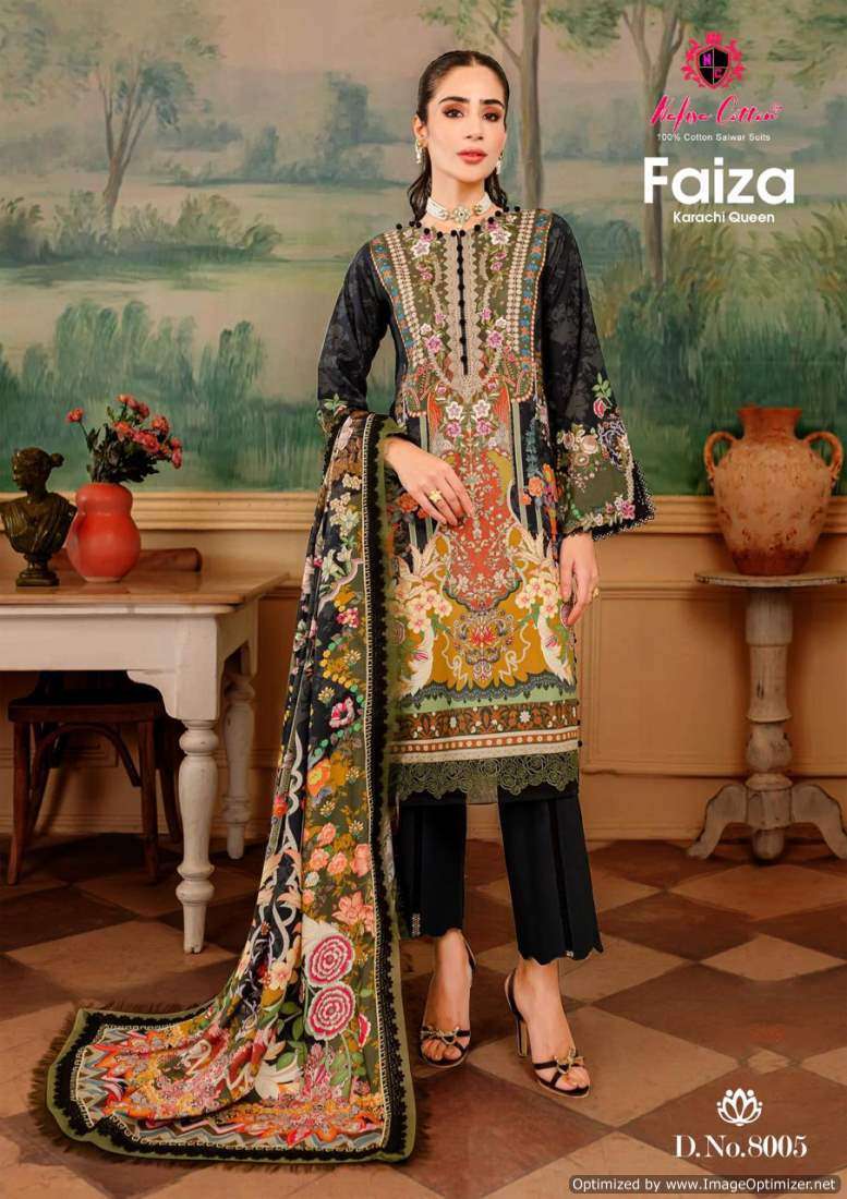 Nafisa Faiza Queen Vol 8 Cotton Chiffon dress materials in Mumbai