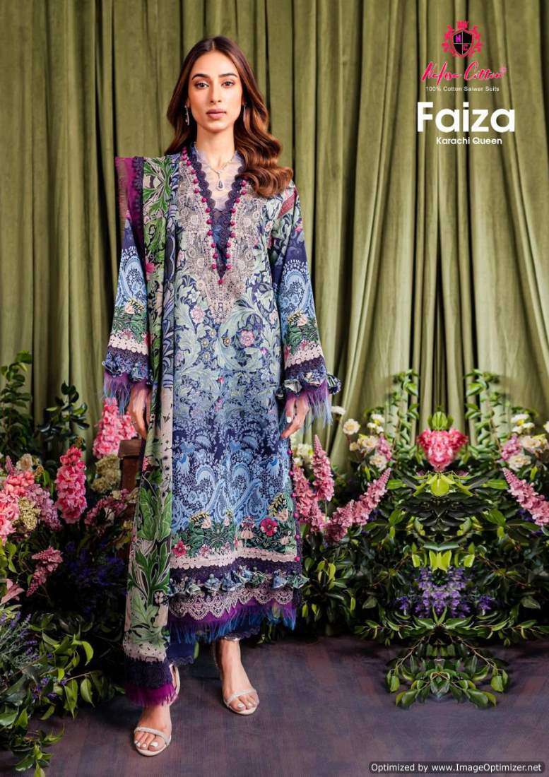 Nafisa Faiza Queen Vol 8 Cotton Chiffon dress materials in Mumbai