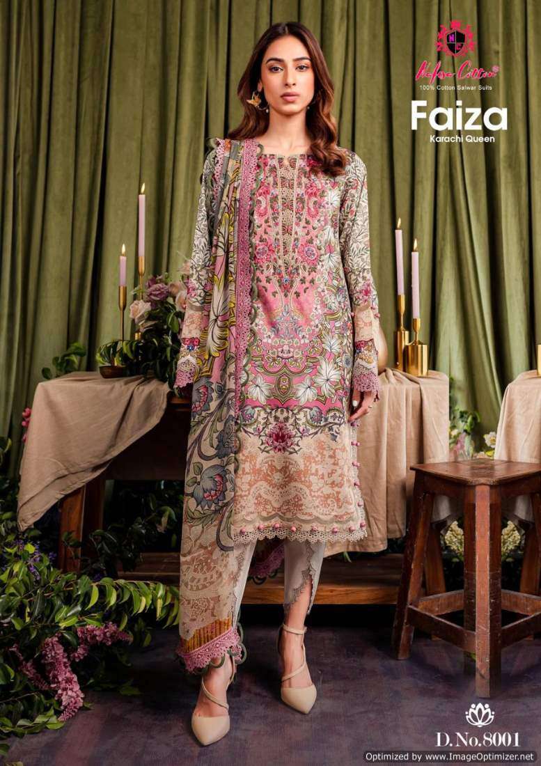 Nafisa Faiza Queen Vol 8 Cotton Chiffon dress materials in Mumbai