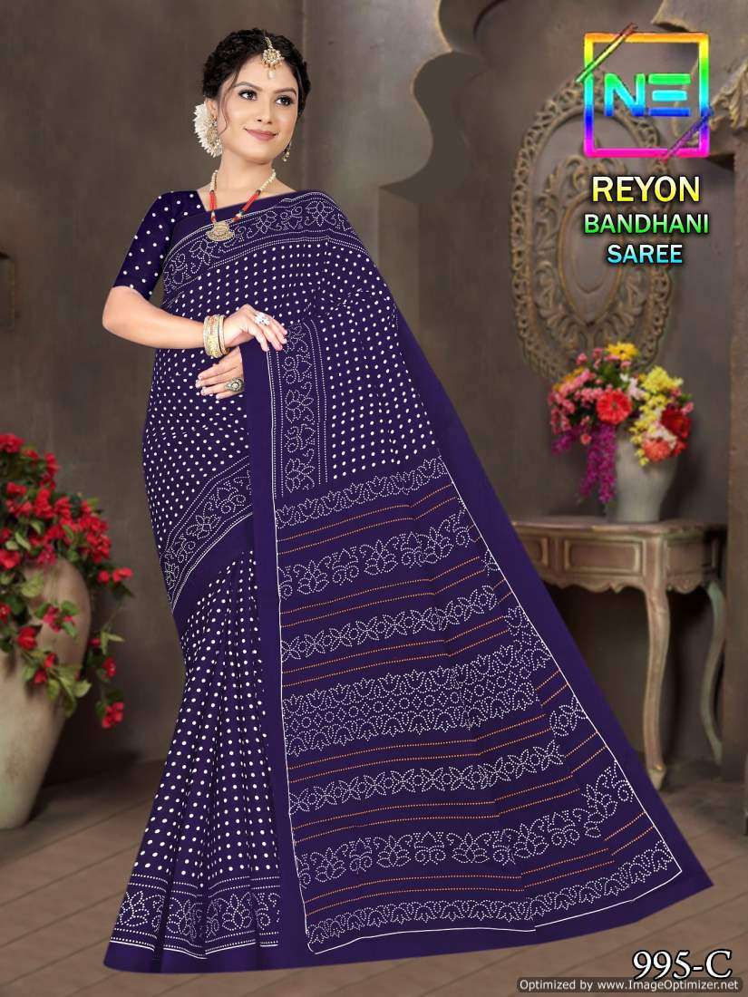 Nemi Rayon Bandhani  Surat fancy saree wholesale