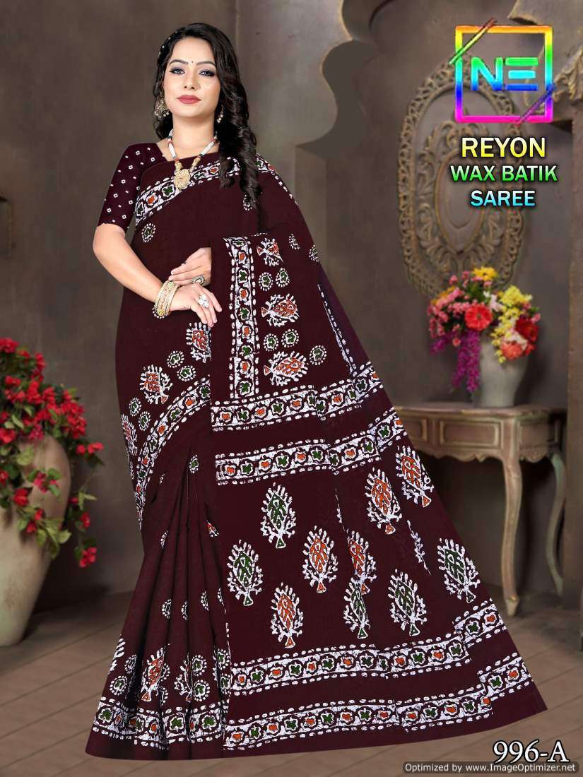 Nemi Rayon Wax Batik Wholesale saree shops in Surat