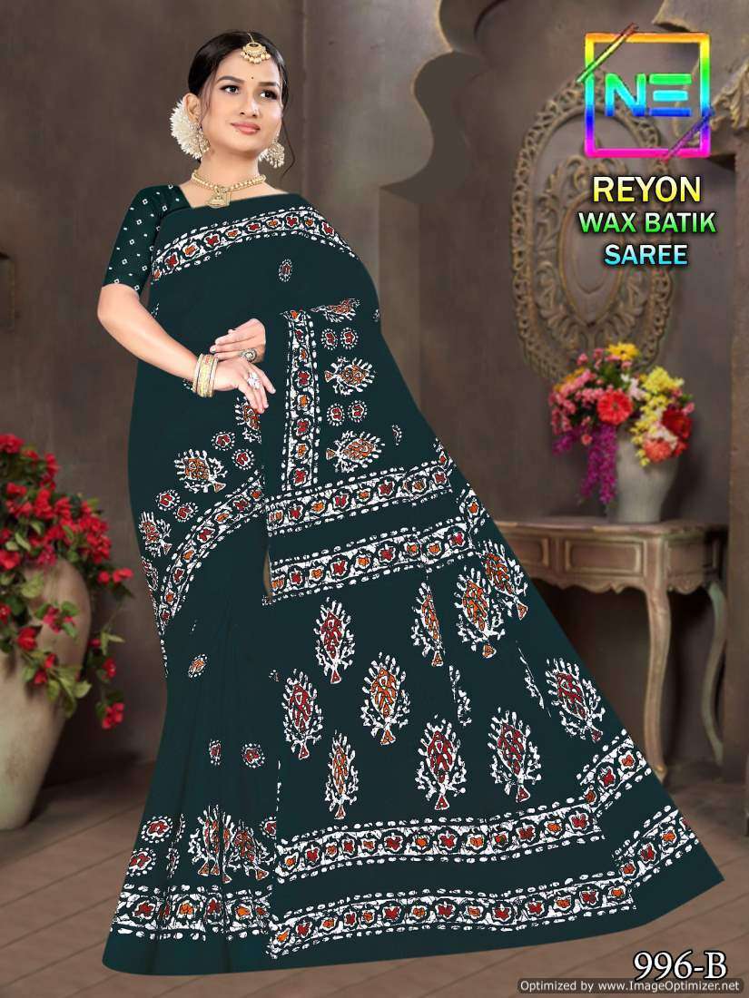 Nemi Rayon Wax Batik Wholesale saree shops in Surat