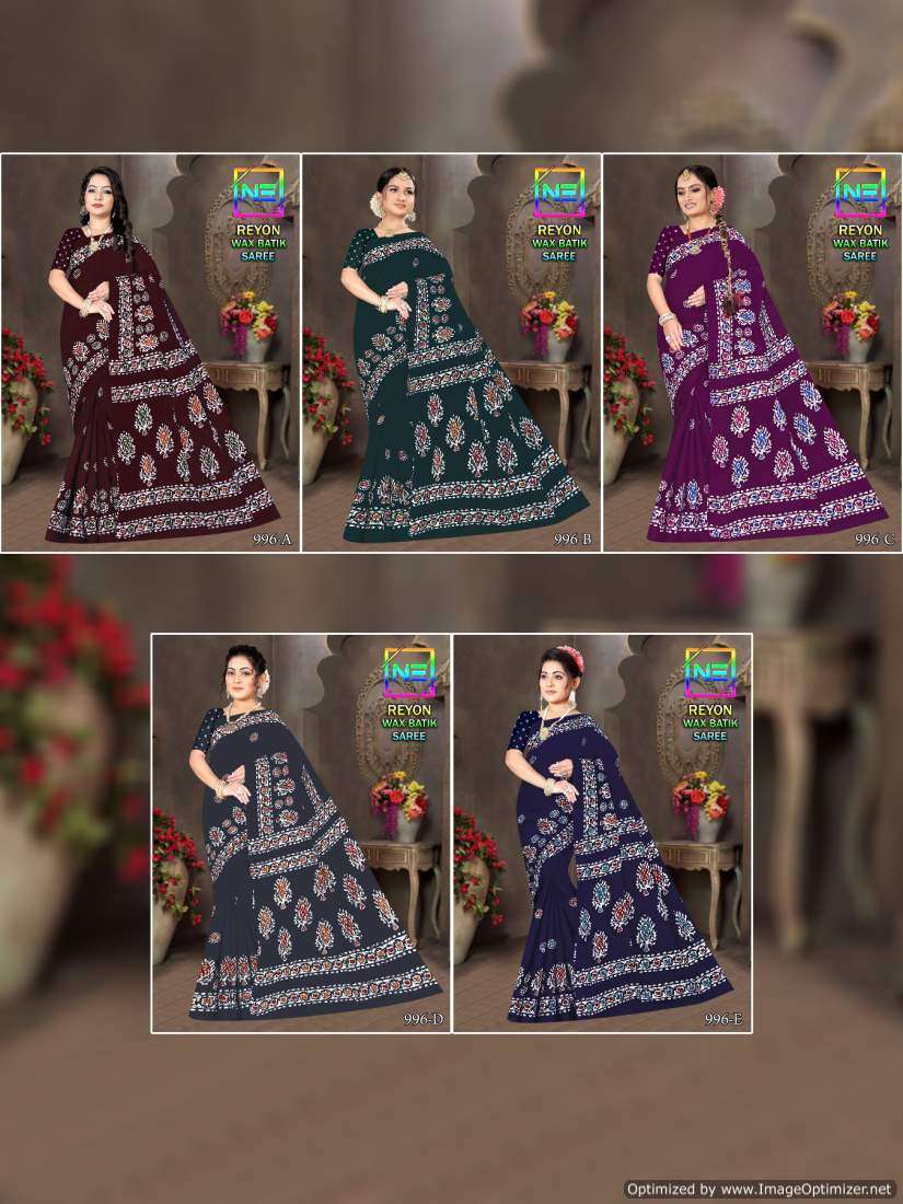 Nemi Rayon Wax Batik Wholesale saree shops in Surat