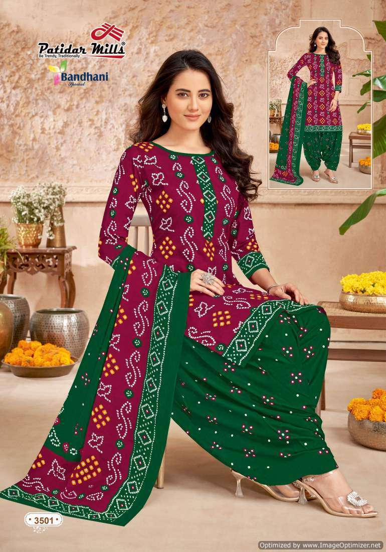 Patidar Mills Bandhani Special Vol-35 Party wear dress material wholesale
