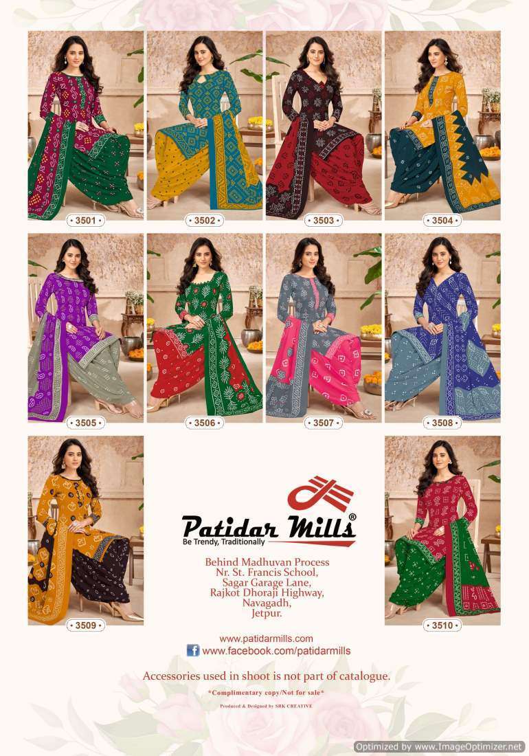 Patidar Mills Bandhani Special Vol-35 Party wear dress material wholesale