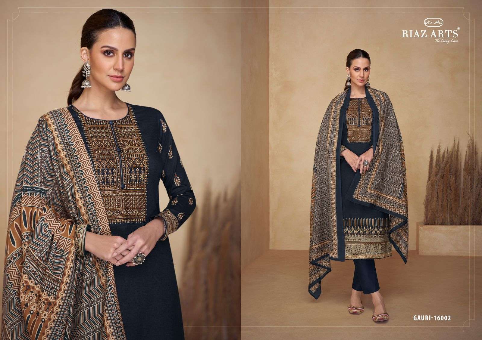 Riaz Arts Gauri Karachi Lawn  Unstitched dress materials wholesale in Bangalore