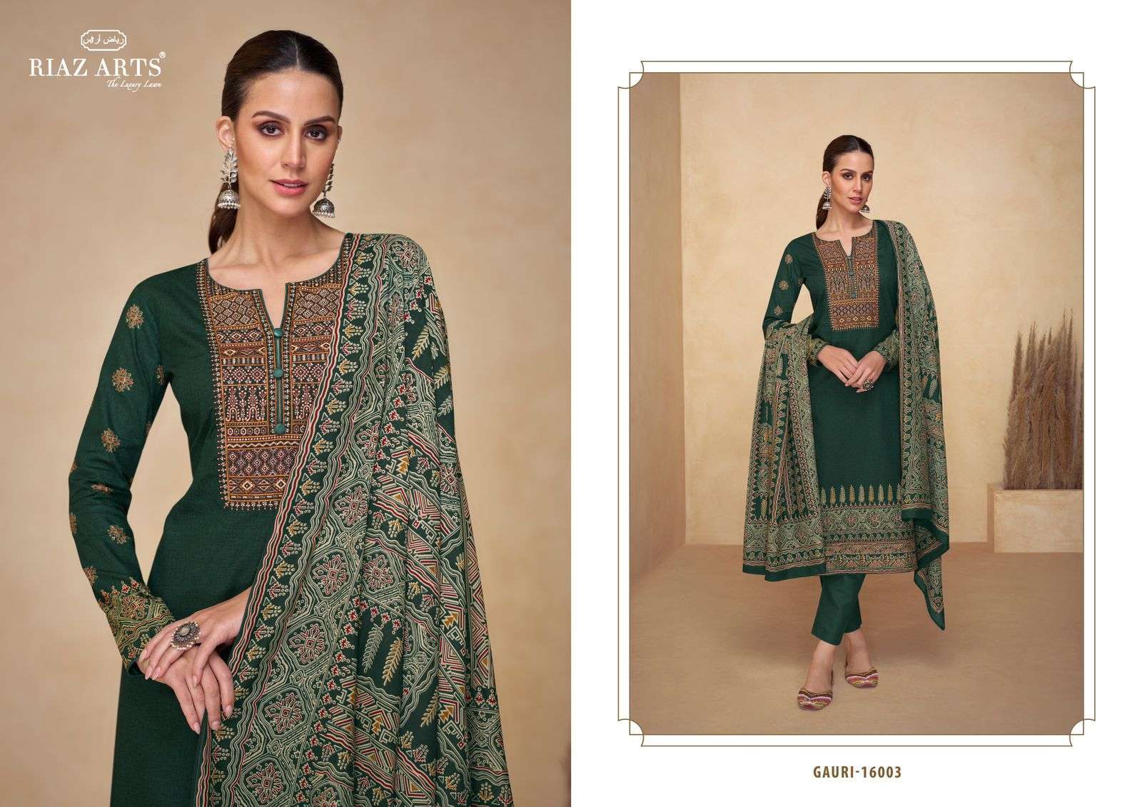 Riaz Arts Gauri Karachi Lawn  Unstitched dress materials wholesale in Bangalore