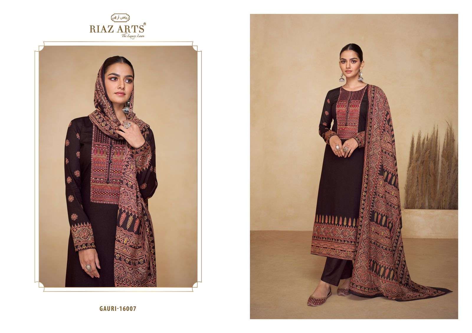 Riaz Arts Gauri Karachi Lawn  Unstitched dress materials wholesale in Bangalore
