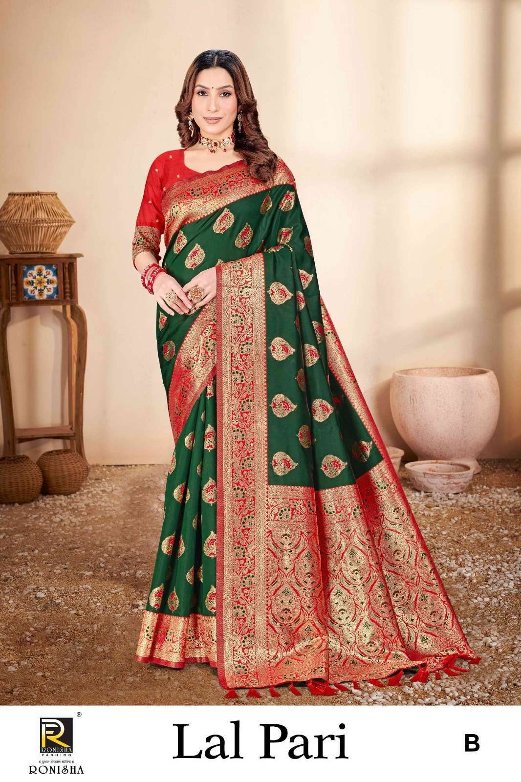 Ronisha Lalpari Banarasi Silk Saree wholesale dealers in Ahmedabad