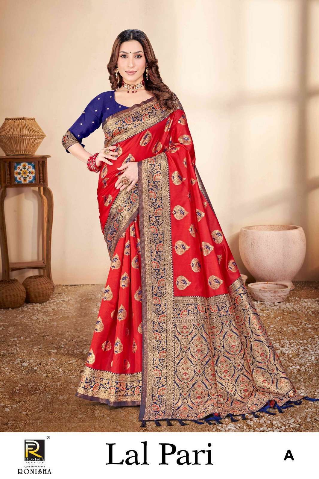 Ronisha Lalpari Banarasi Silk Saree wholesale dealers in Ahmedabad