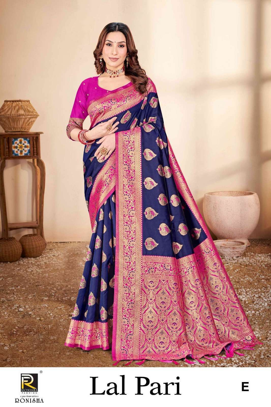 Ronisha Lalpari Banarasi Silk Saree wholesale dealers in Ahmedabad