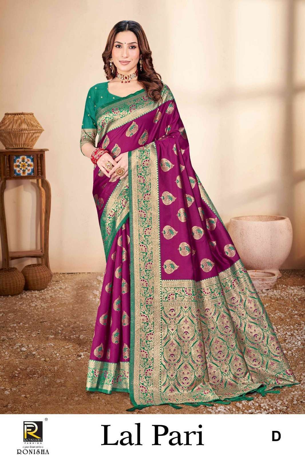 Ronisha Lalpari Banarasi Silk Saree wholesale dealers in Ahmedabad