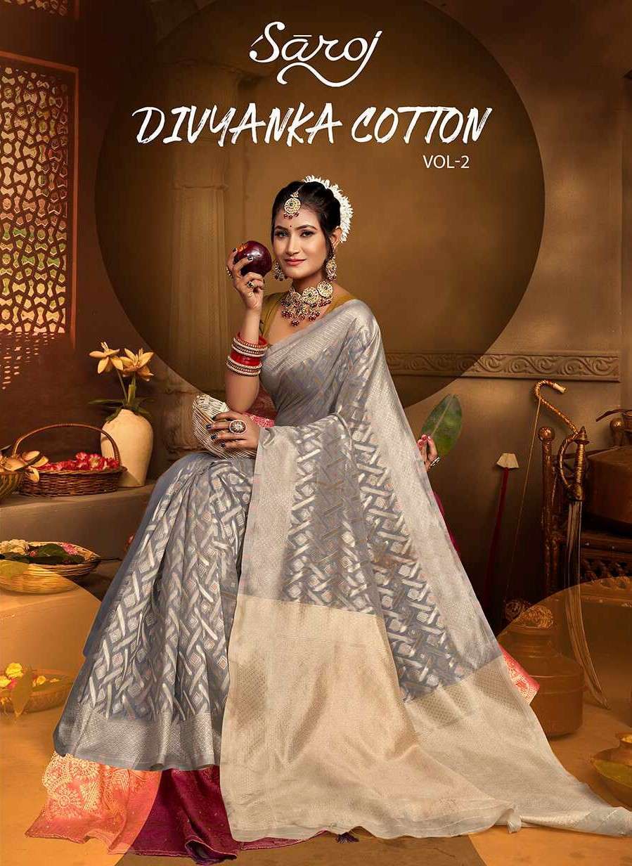 Saroj Divyanka Cotton Vol.2 Soft Cotton Banarasi sarees wholesale