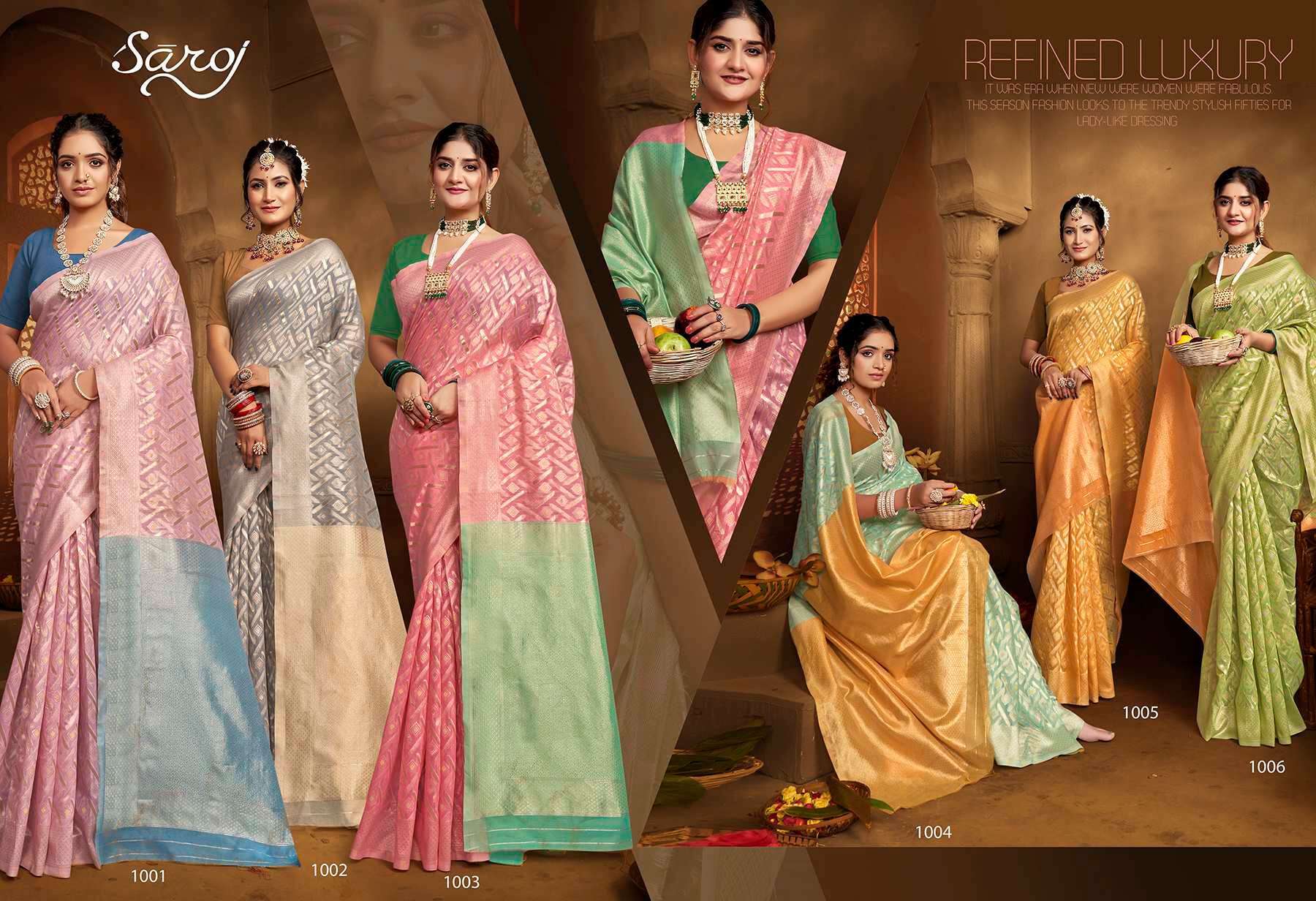 Saroj Divyanka Cotton Vol.2 Soft Cotton Banarasi sarees wholesale