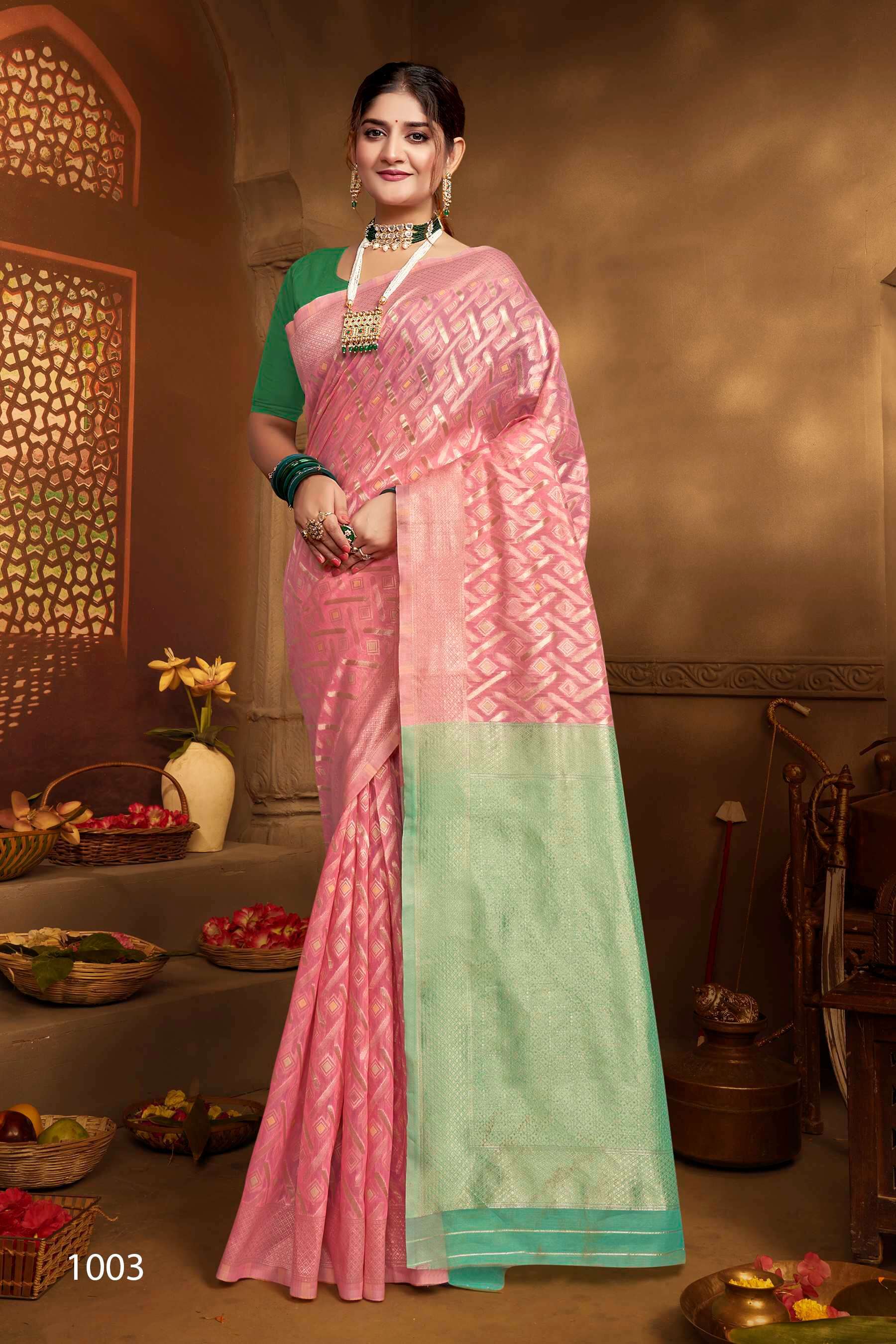 Saroj Divyanka Cotton Vol.2 Soft Cotton Banarasi sarees wholesale