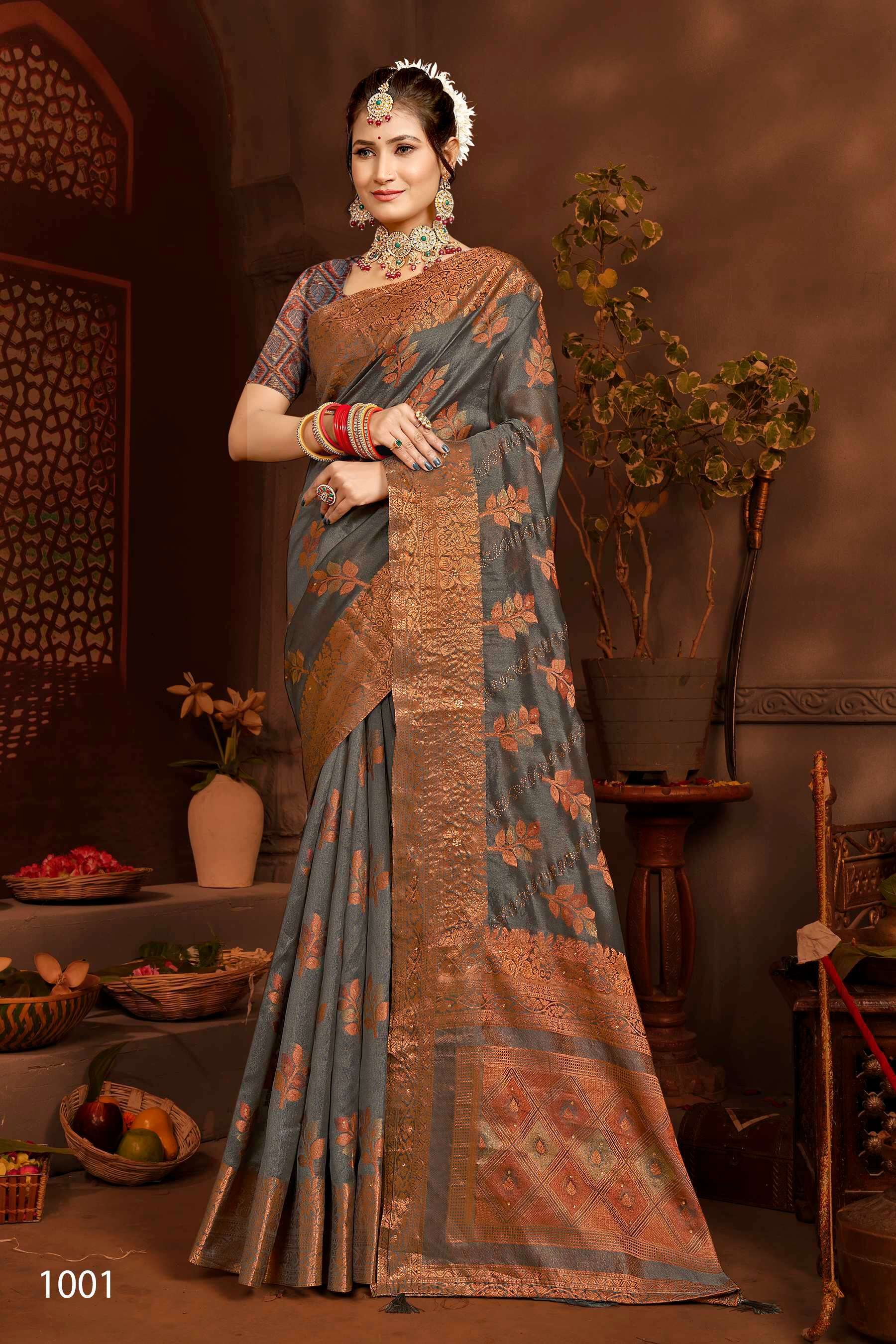 Saroj Gautami Vol.1 Soft Khadi Organza Designer sarees wholesale Bangalore