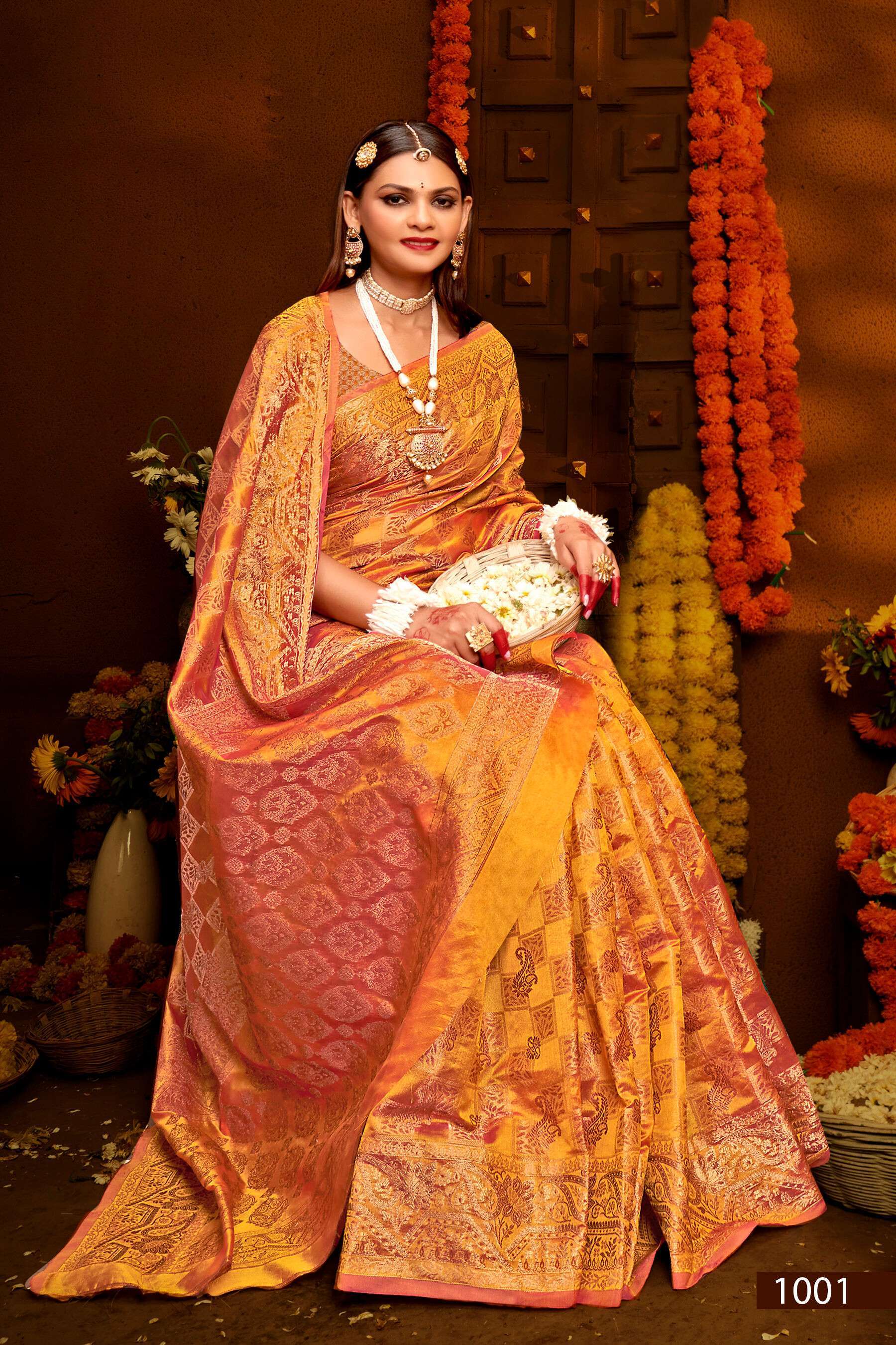 Saroj Jhala Latest Saree catalogk Vol - 1 Soft Orgenza Latest Saree catalog