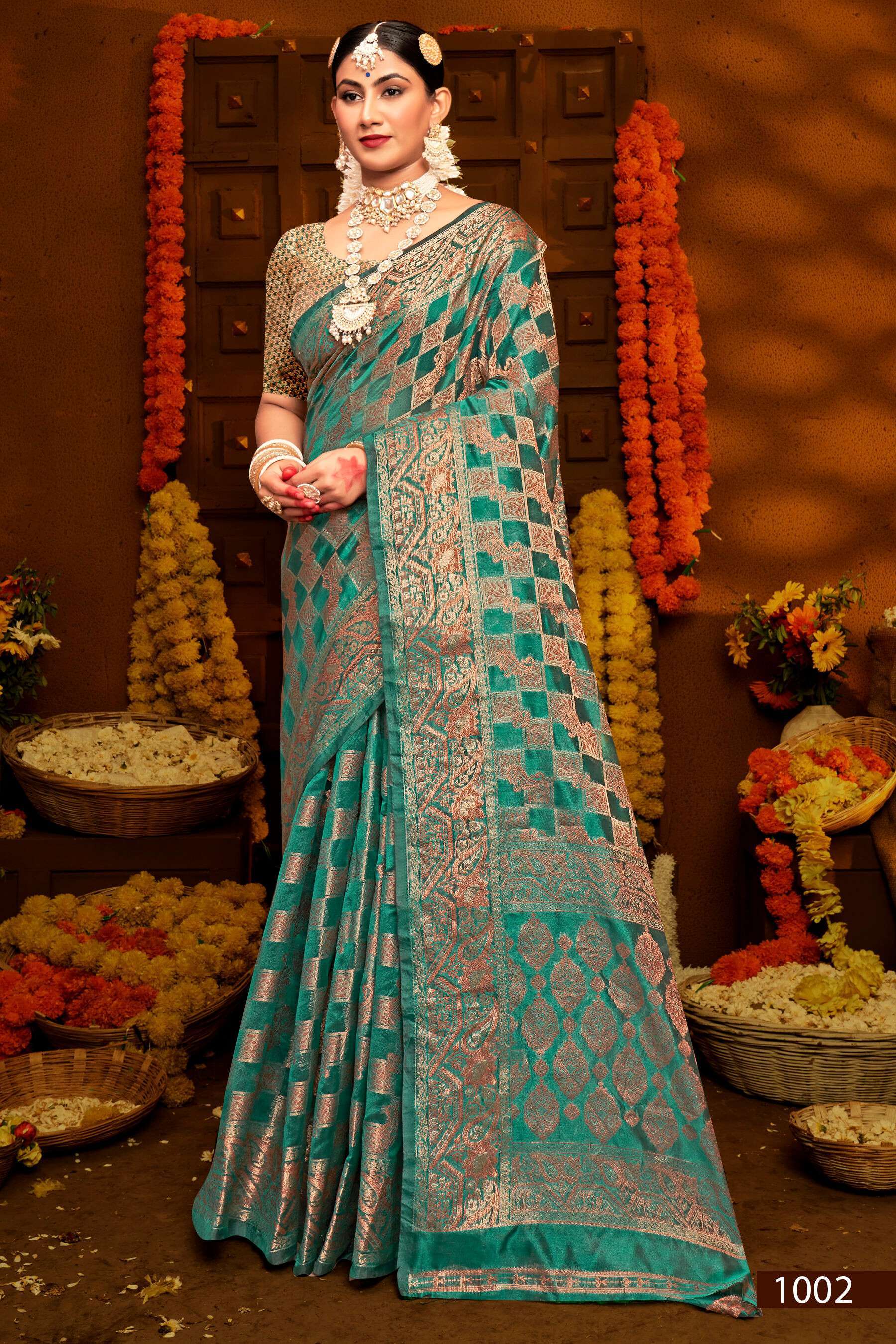 Saroj Jhala Latest Saree catalogk Vol - 1 Soft Orgenza Latest Saree catalog