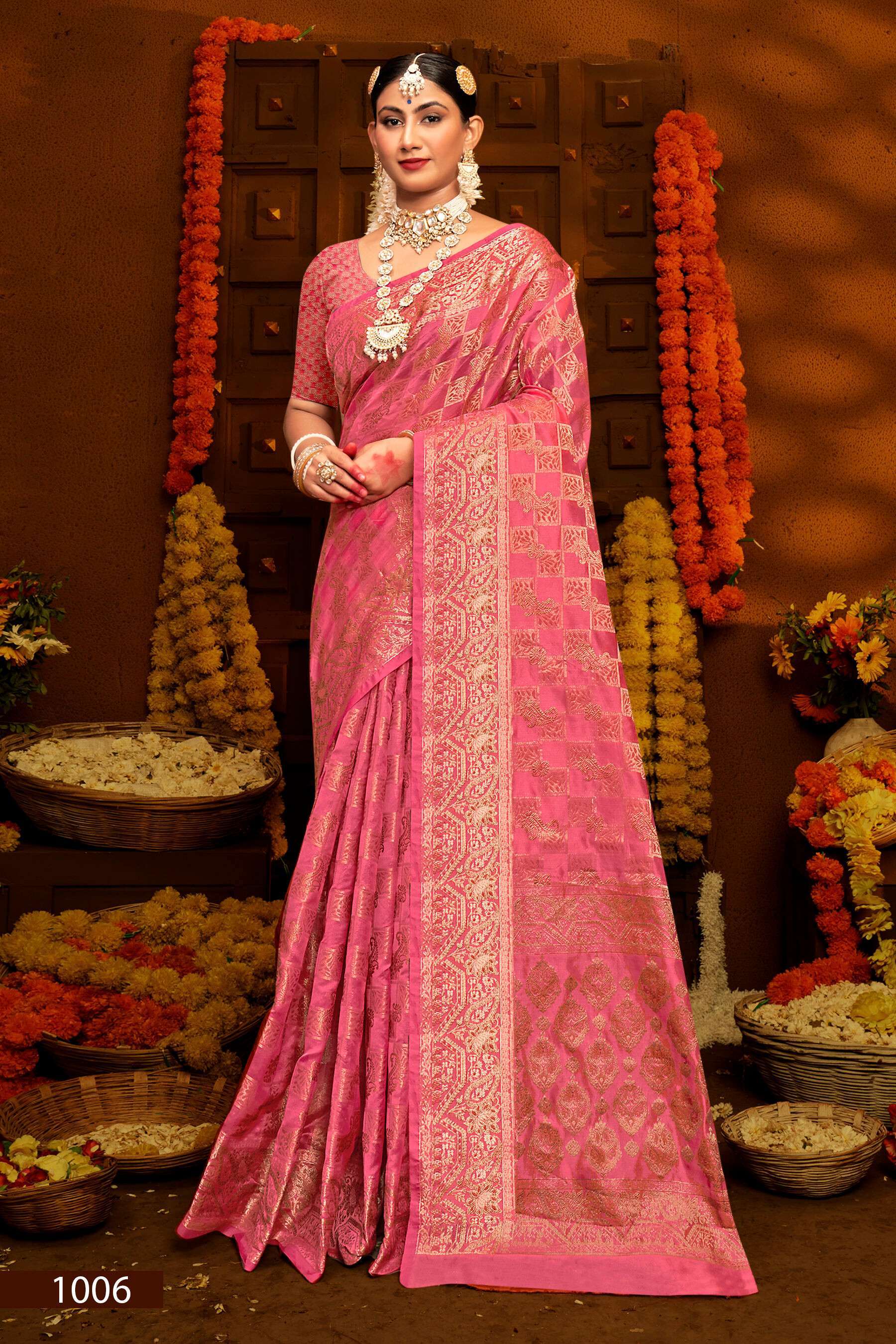 Saroj Jhala Latest Saree catalogk Vol - 1 Soft Orgenza Latest Saree catalog