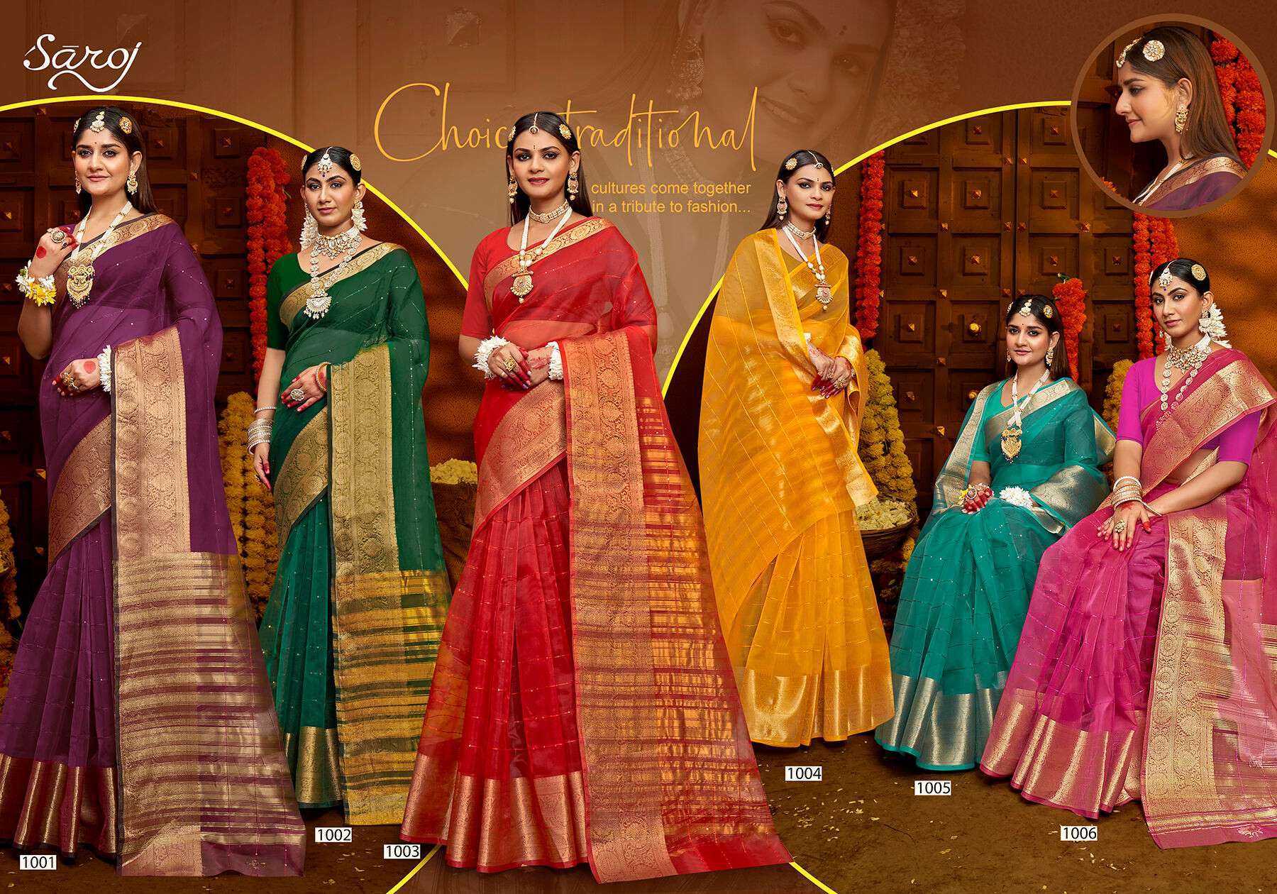 Saroj Niharika Vol - 3 Soft Orgenza Silk Saree manufacturers in Ahmedabad