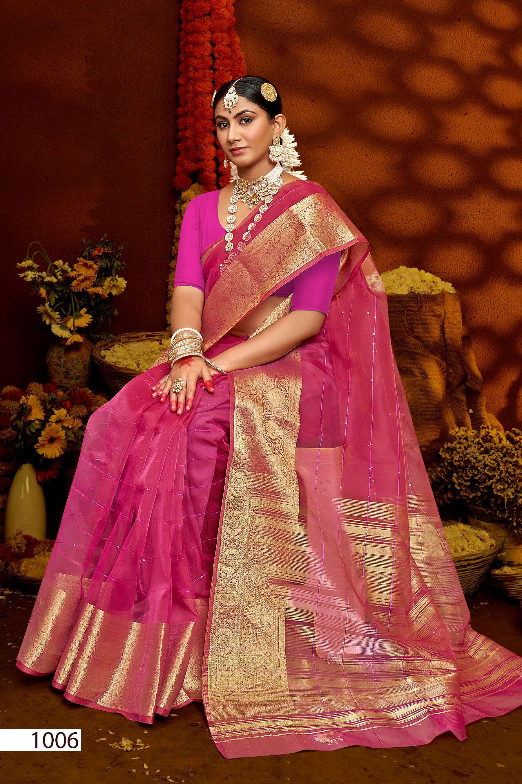 Saroj Niharika Vol - 3 Soft Orgenza Silk Saree manufacturers in Ahmedabad