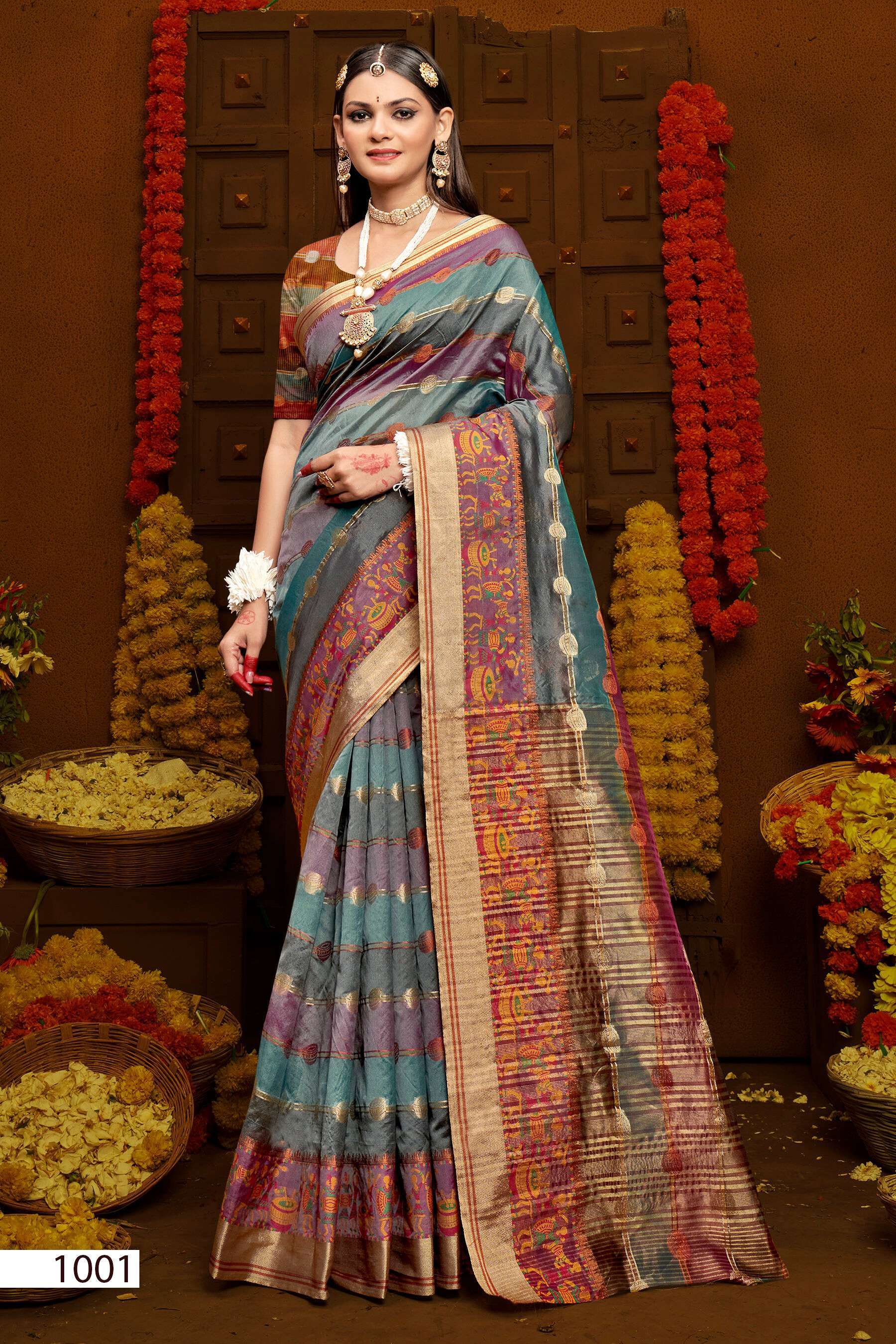 Saroj Sunflower Vol - 3 Soft Orgenza gujarati sarees online
