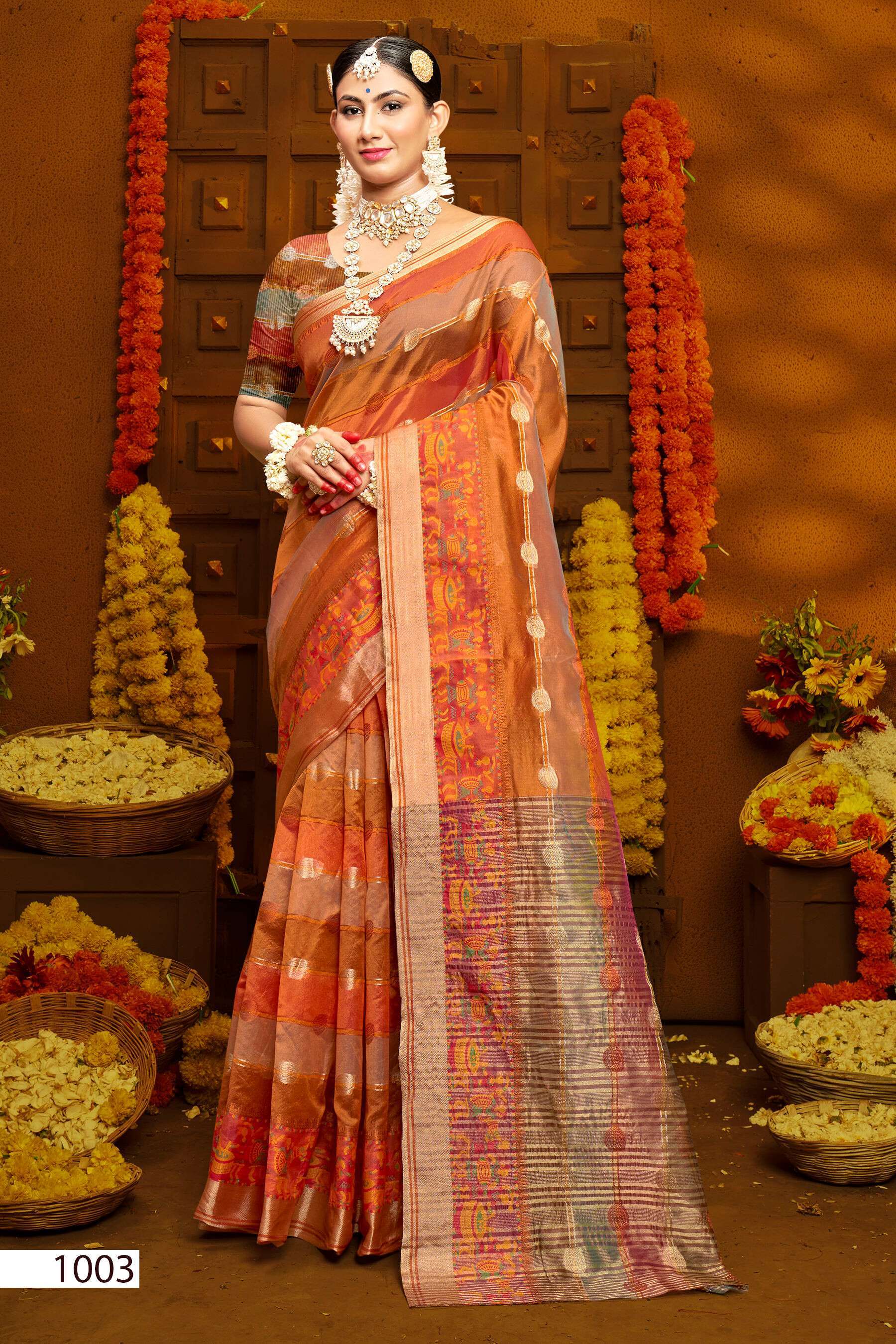 Saroj Sunflower Vol - 3 Soft Orgenza gujarati sarees online